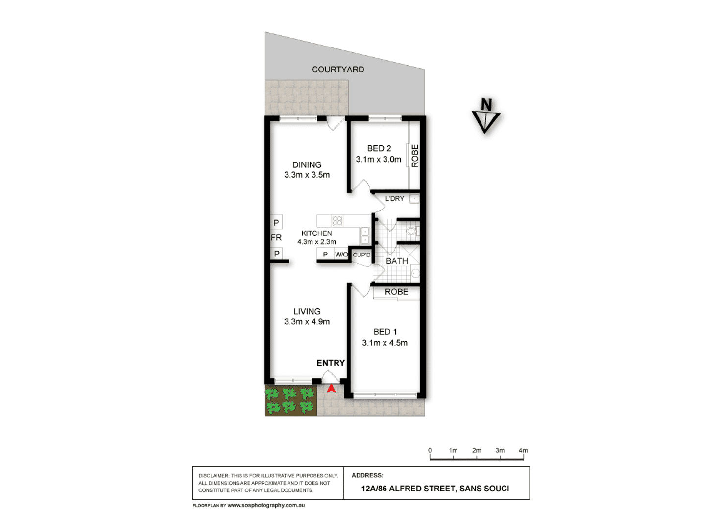 Floorplan of Homely apartment listing, 12a/86-88 Alfred Street, Sans Souci NSW 2219