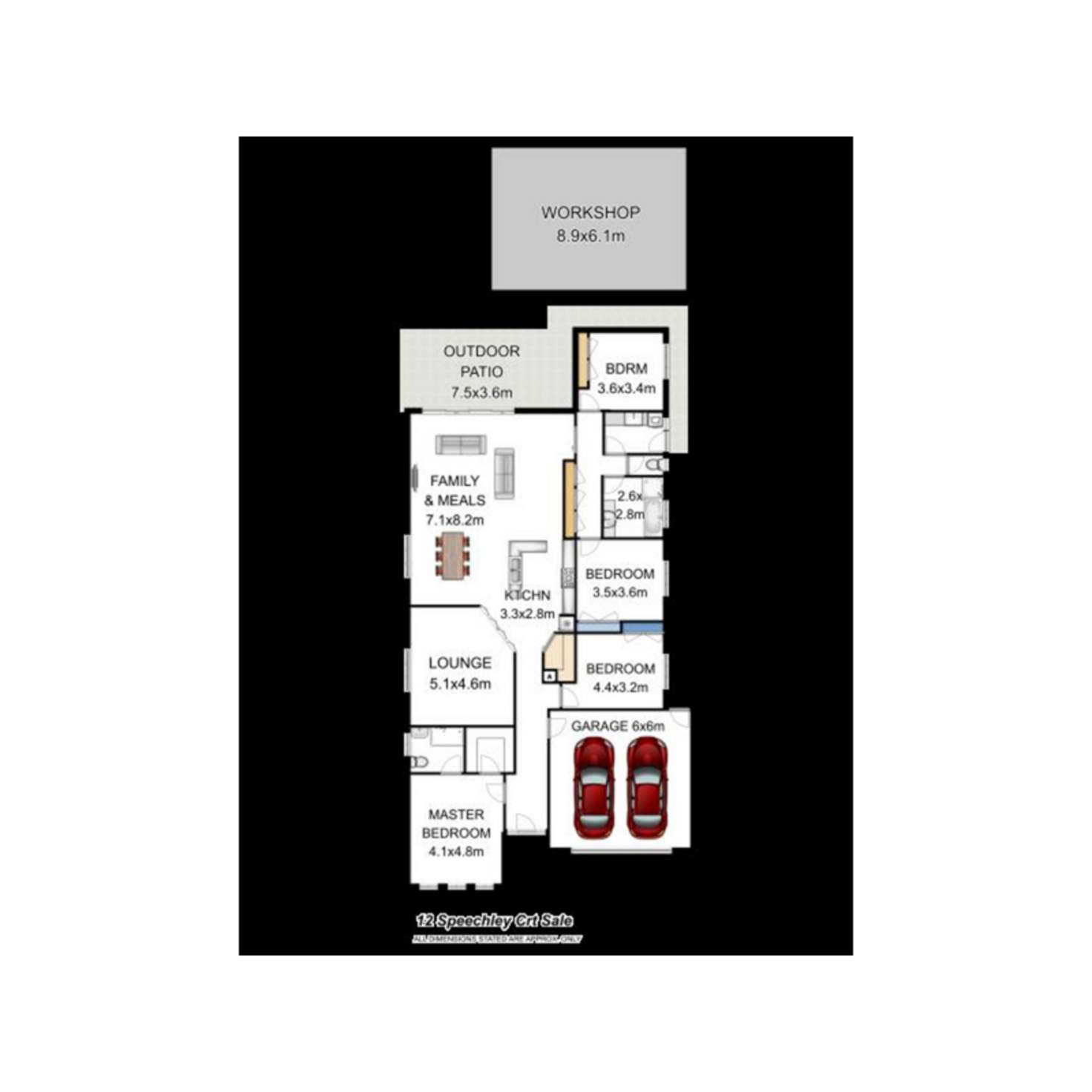 Floorplan of Homely house listing, 12 Speechley Court, Sale VIC 3850