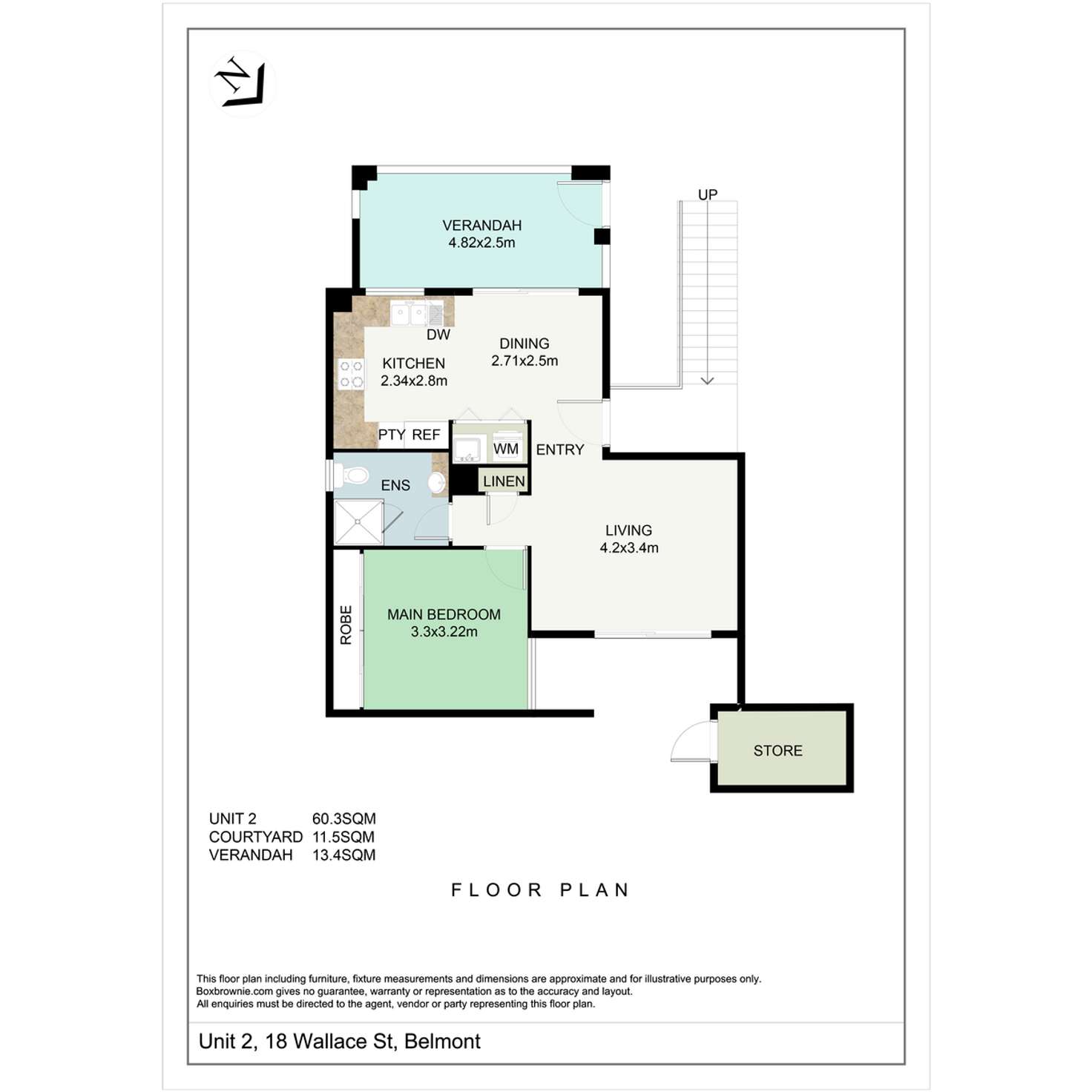Floorplan of Homely apartment listing, 2/18 Wallace Street, Belmont WA 6104
