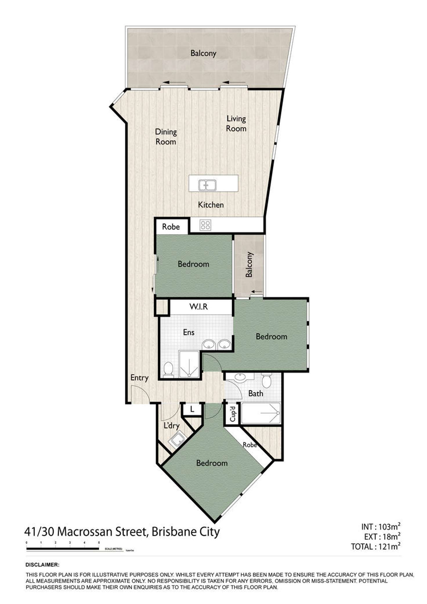 Floorplan of Homely apartment listing, 41/30 Macrossan Street, Brisbane City QLD 4000