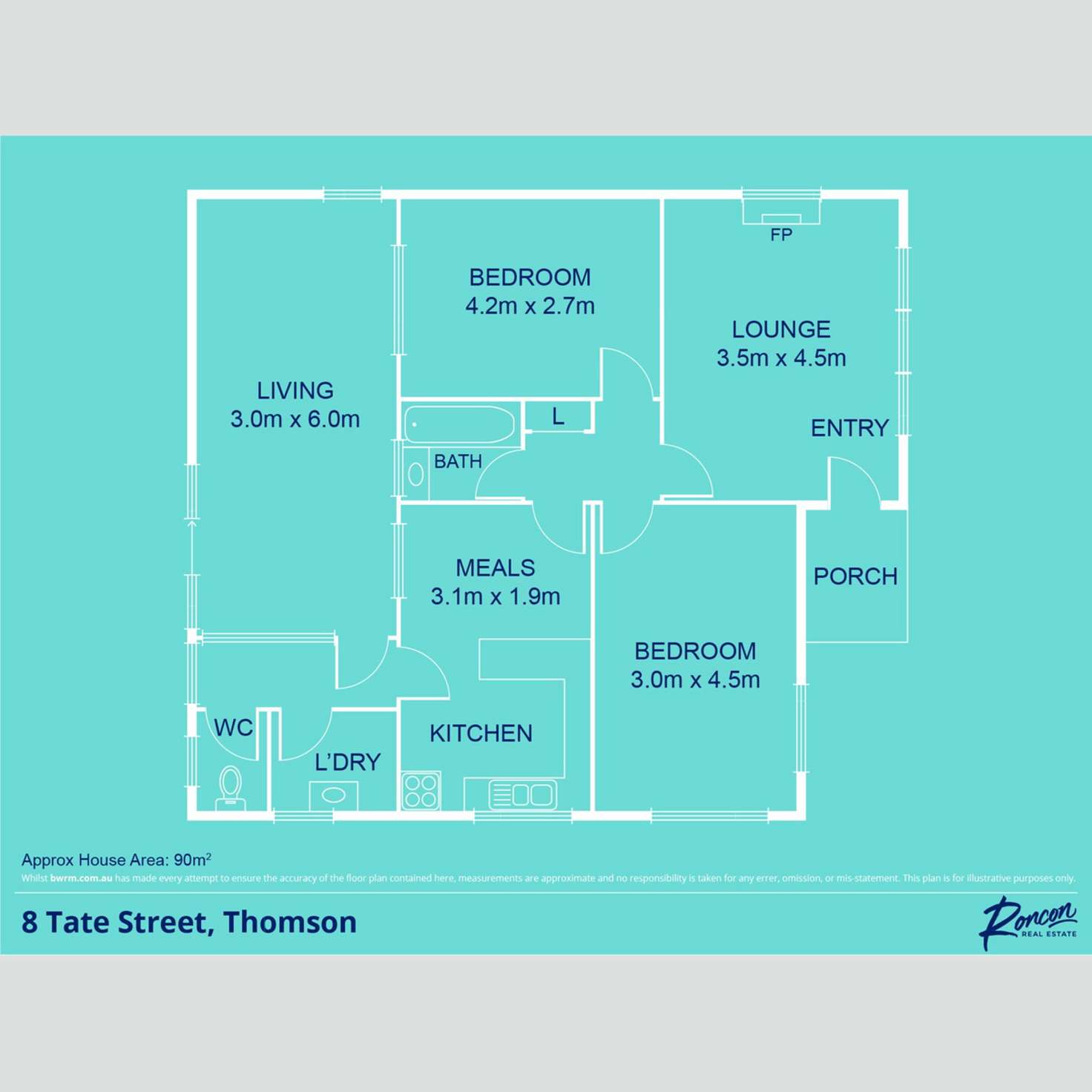 Floorplan of Homely house listing, 8 Tate Street, Thomson VIC 3219