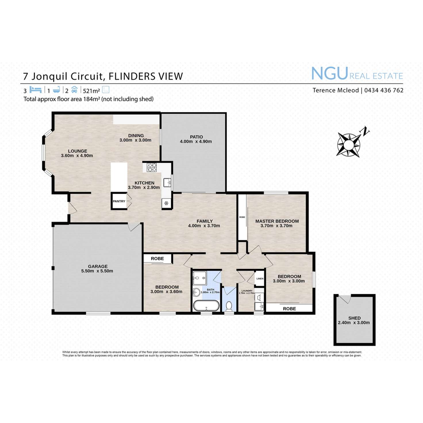 Floorplan of Homely house listing, 7 Jonquil Circuit, Flinders View QLD 4305