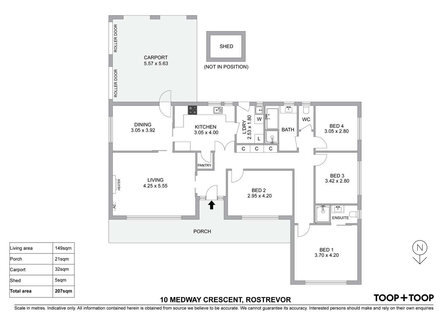 Floorplan of Homely house listing, 10 Medway Crescent, Rostrevor SA 5073
