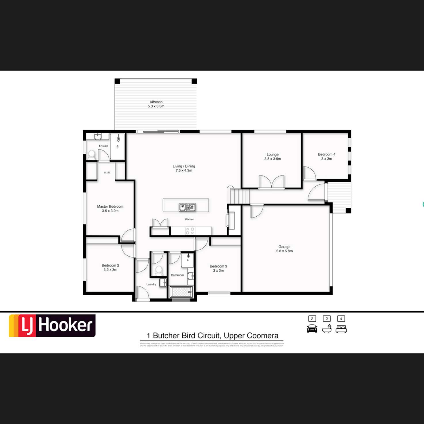 Floorplan of Homely house listing, 1 Butcher Bird Circuit, Upper Coomera QLD 4209