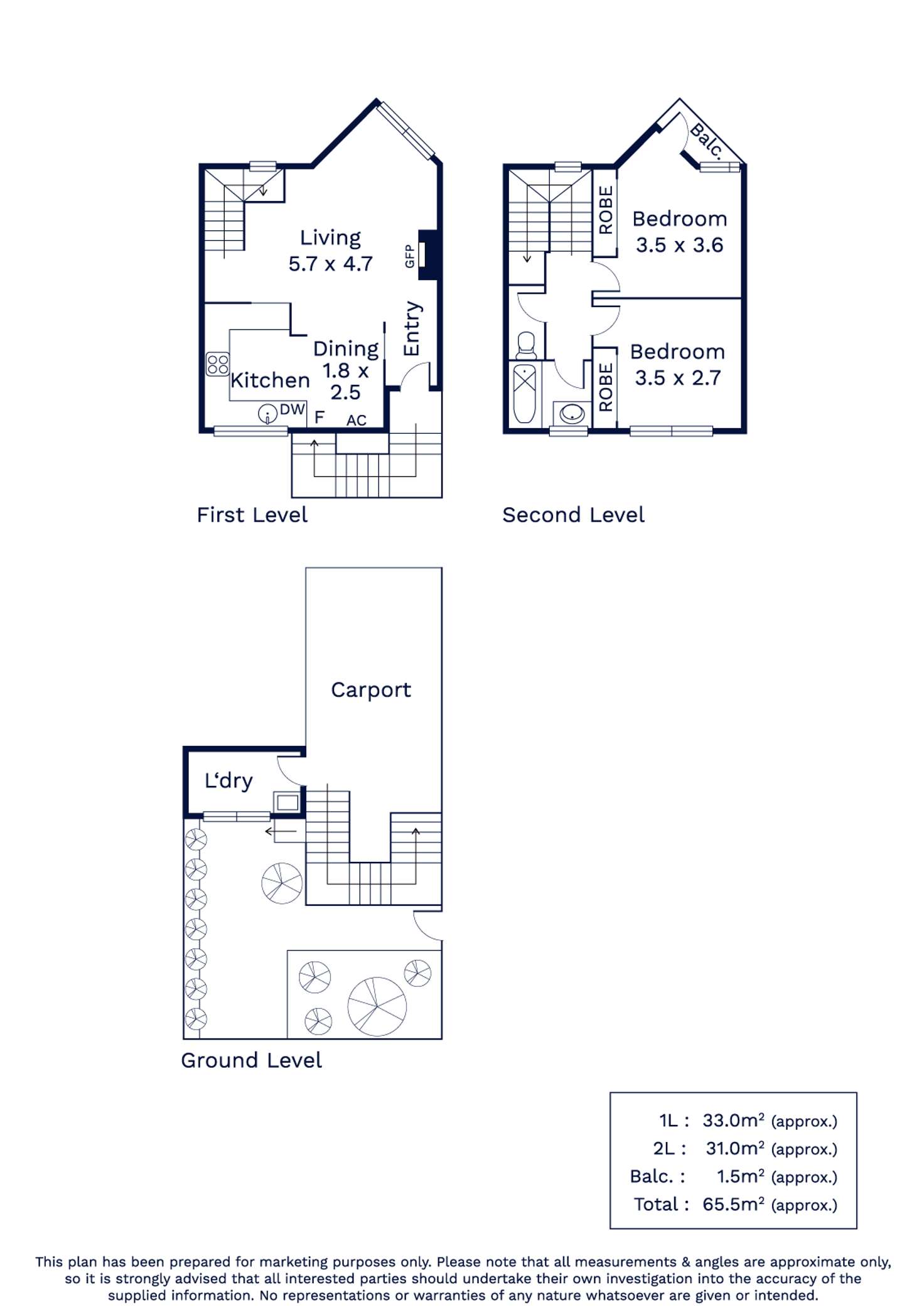 Floorplan of Homely apartment listing, 1/23-25 Ascot Street, Ascot Vale VIC 3032