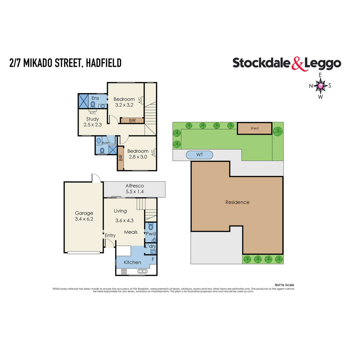 Floorplan of Homely townhouse listing, 2/7 Mikado Street, Hadfield VIC 3046