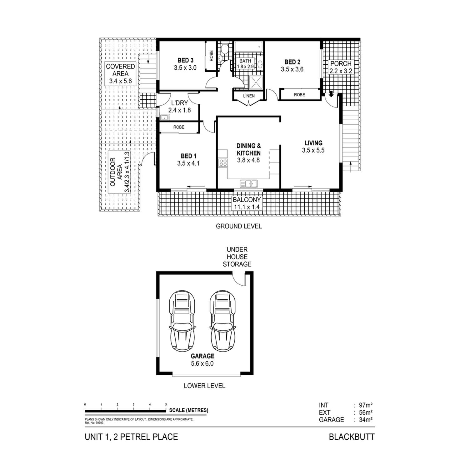 Floorplan of Homely townhouse listing, 1/2 Petrel Place, Blackbutt NSW 2529