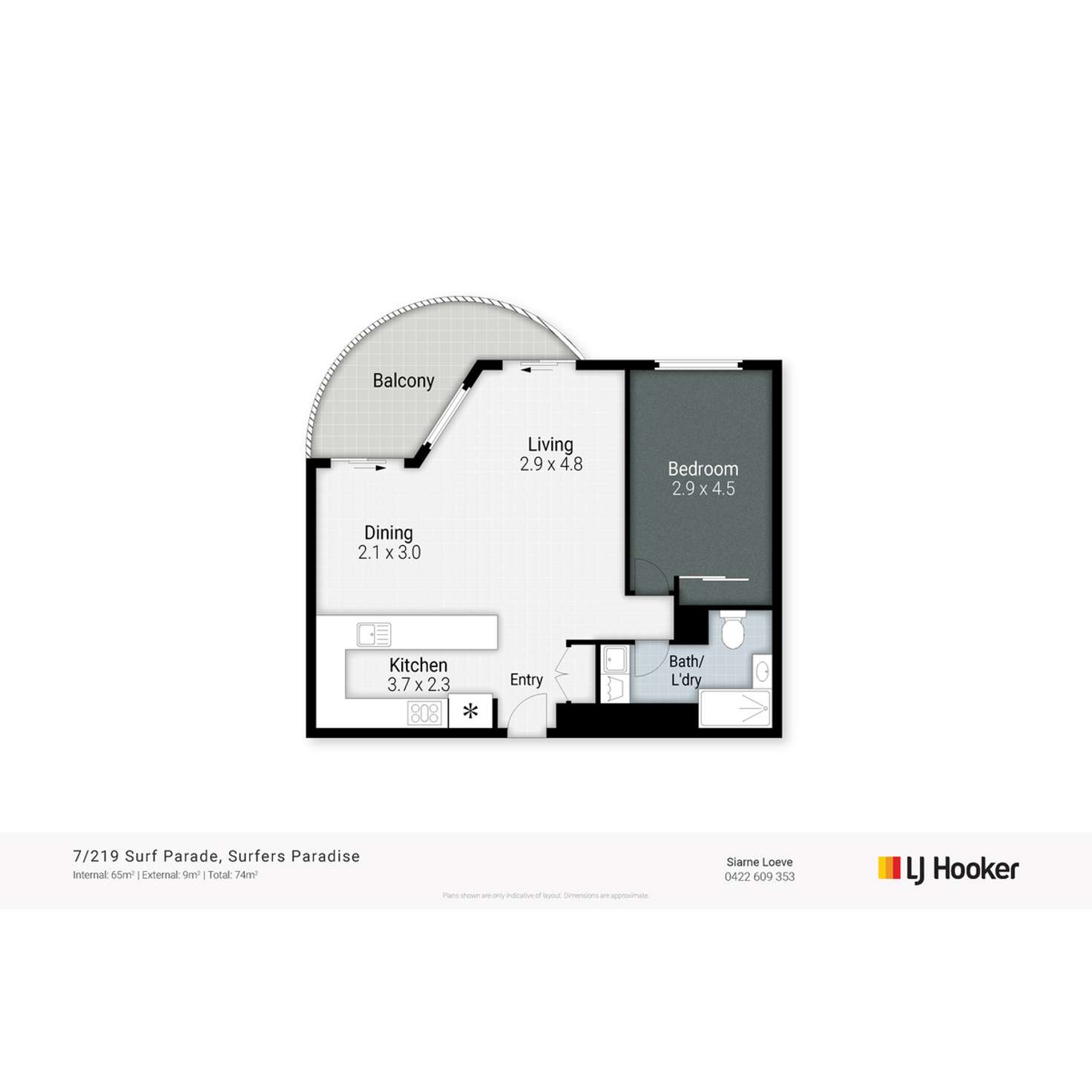 Floorplan of Homely apartment listing, 7/219 Surf Parade, Surfers Paradise QLD 4217
