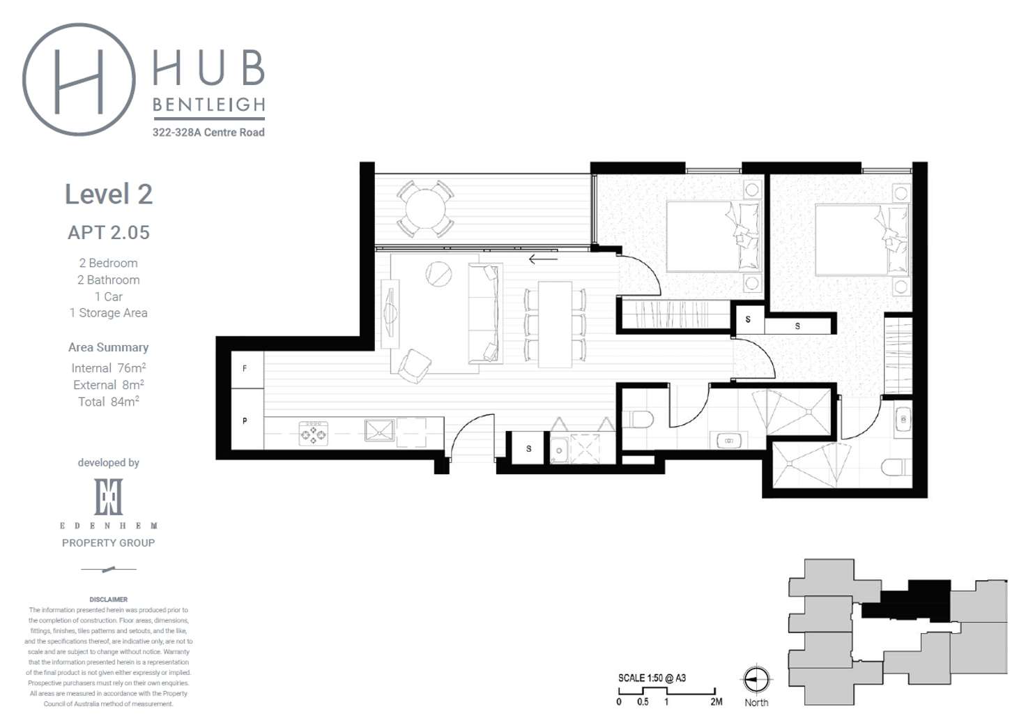 Floorplan of Homely apartment listing, 205/324 Centre Road, Bentleigh VIC 3204