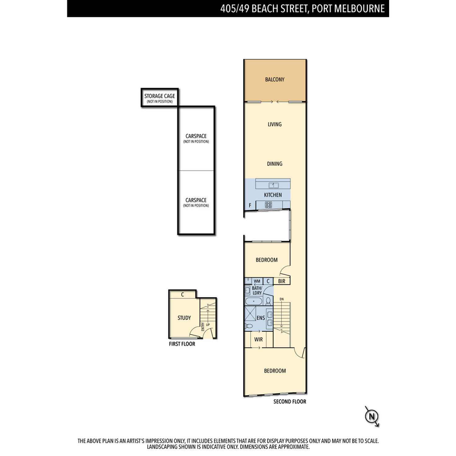 Floorplan of Homely apartment listing, 405/49 Beach Street, Port Melbourne VIC 3207