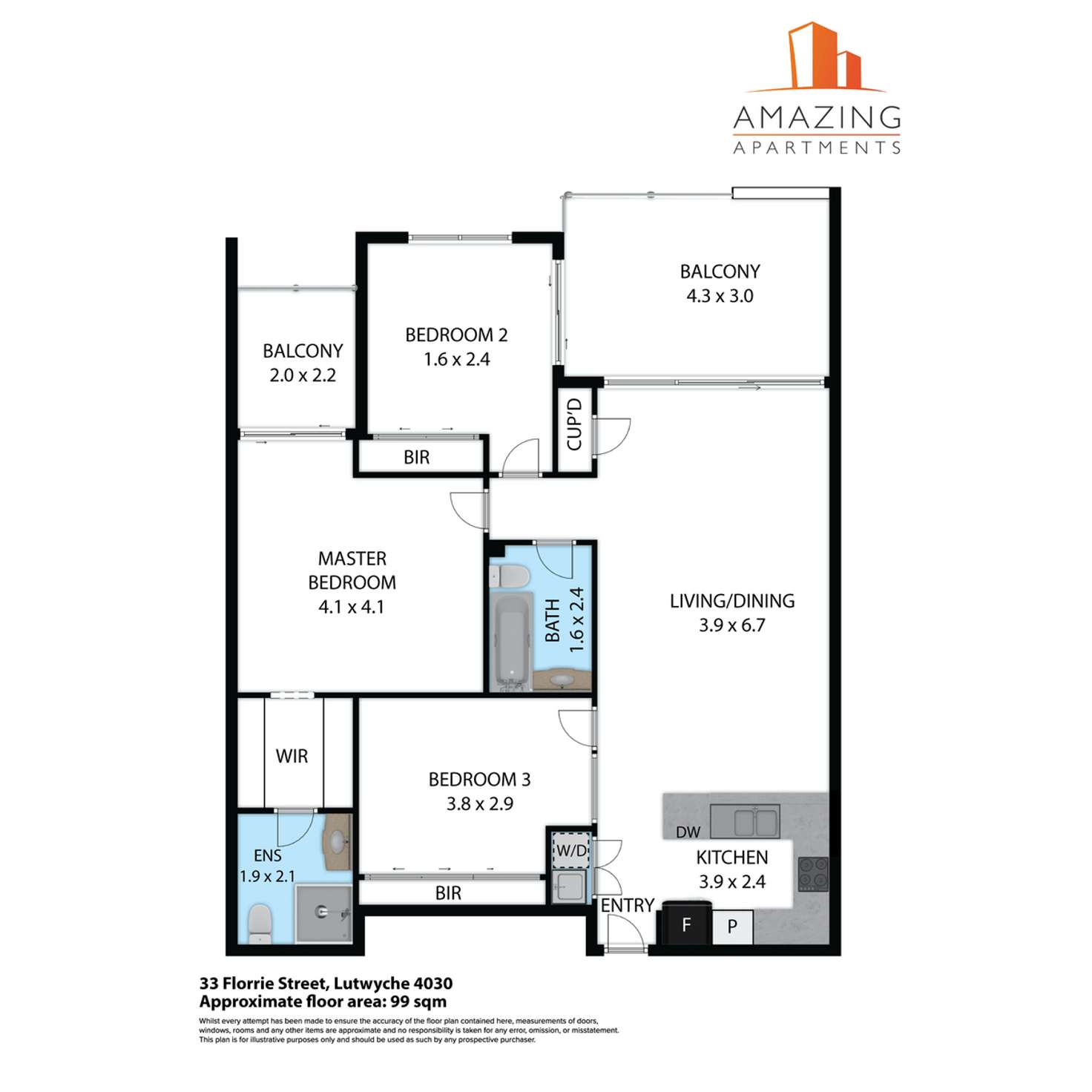 Floorplan of Homely apartment listing, 33 Florrie Street, Lutwyche QLD 4030