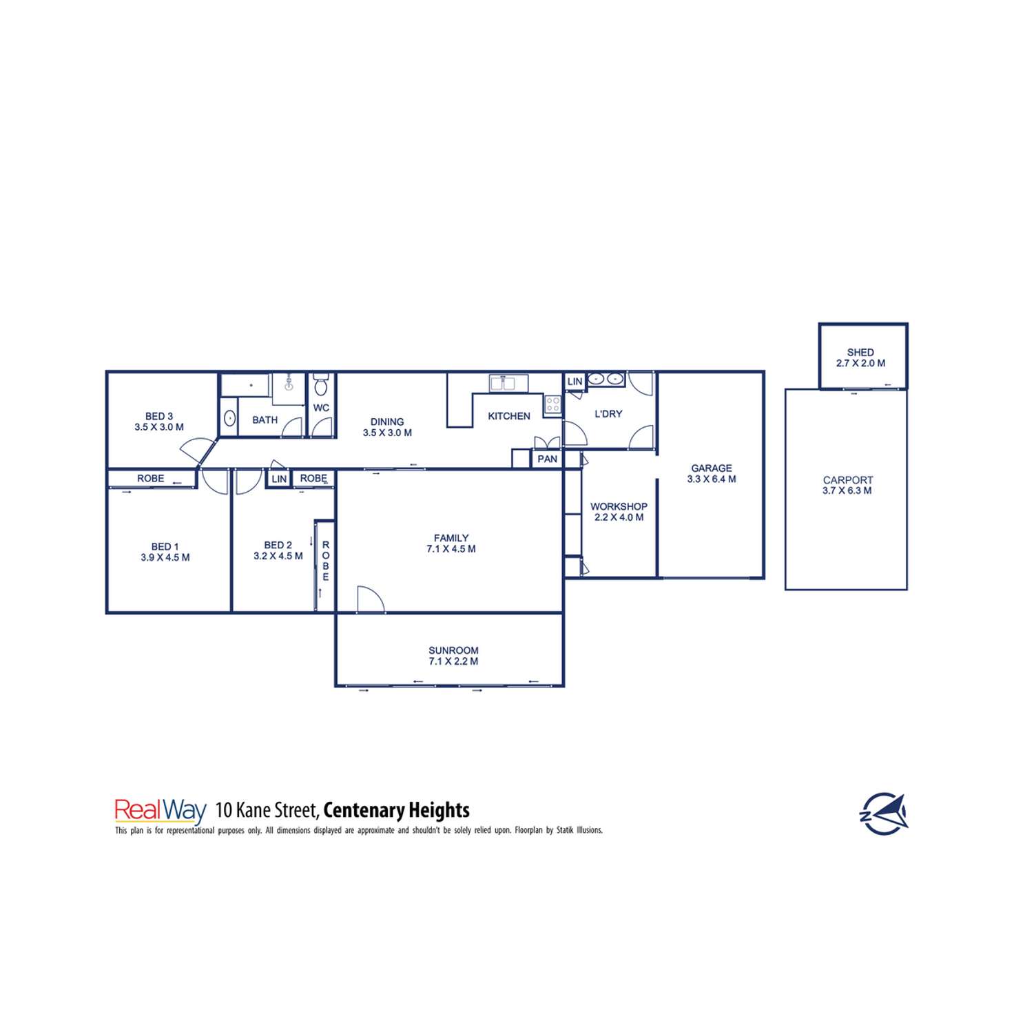 Floorplan of Homely house listing, 10 Kane Street, Centenary Heights QLD 4350