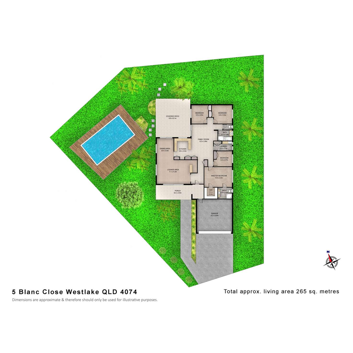 Floorplan of Homely house listing, 5 Blanc Close, Westlake QLD 4074