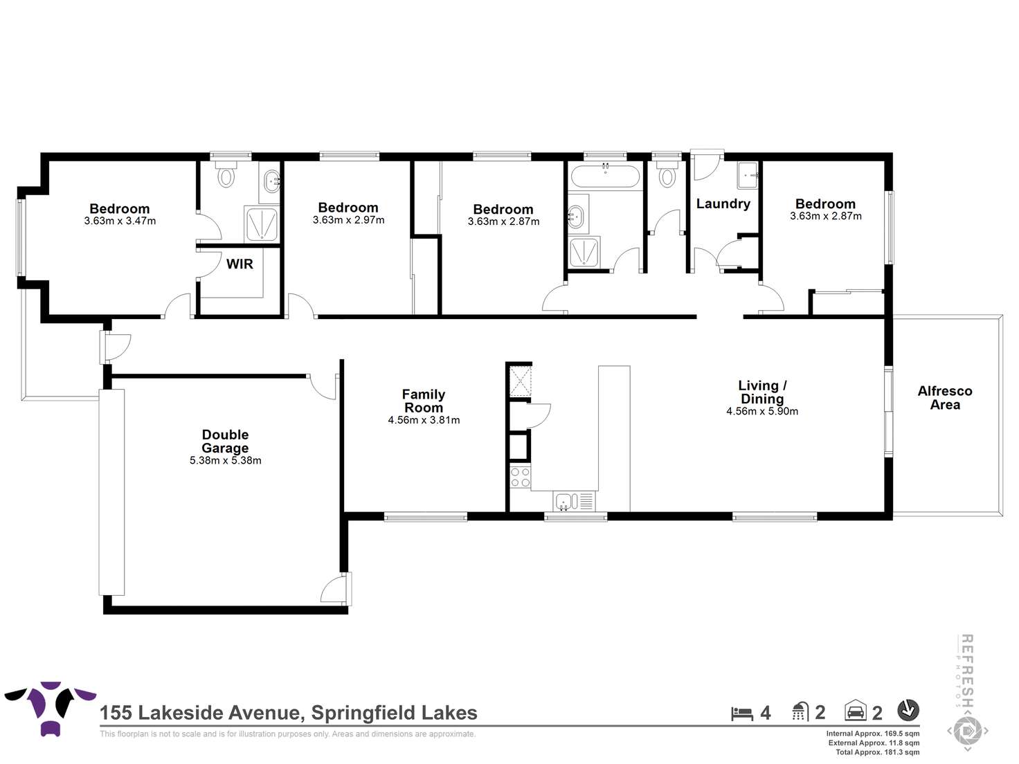 Floorplan of Homely house listing, 155 Lakeside Avenue, Springfield Lakes QLD 4300