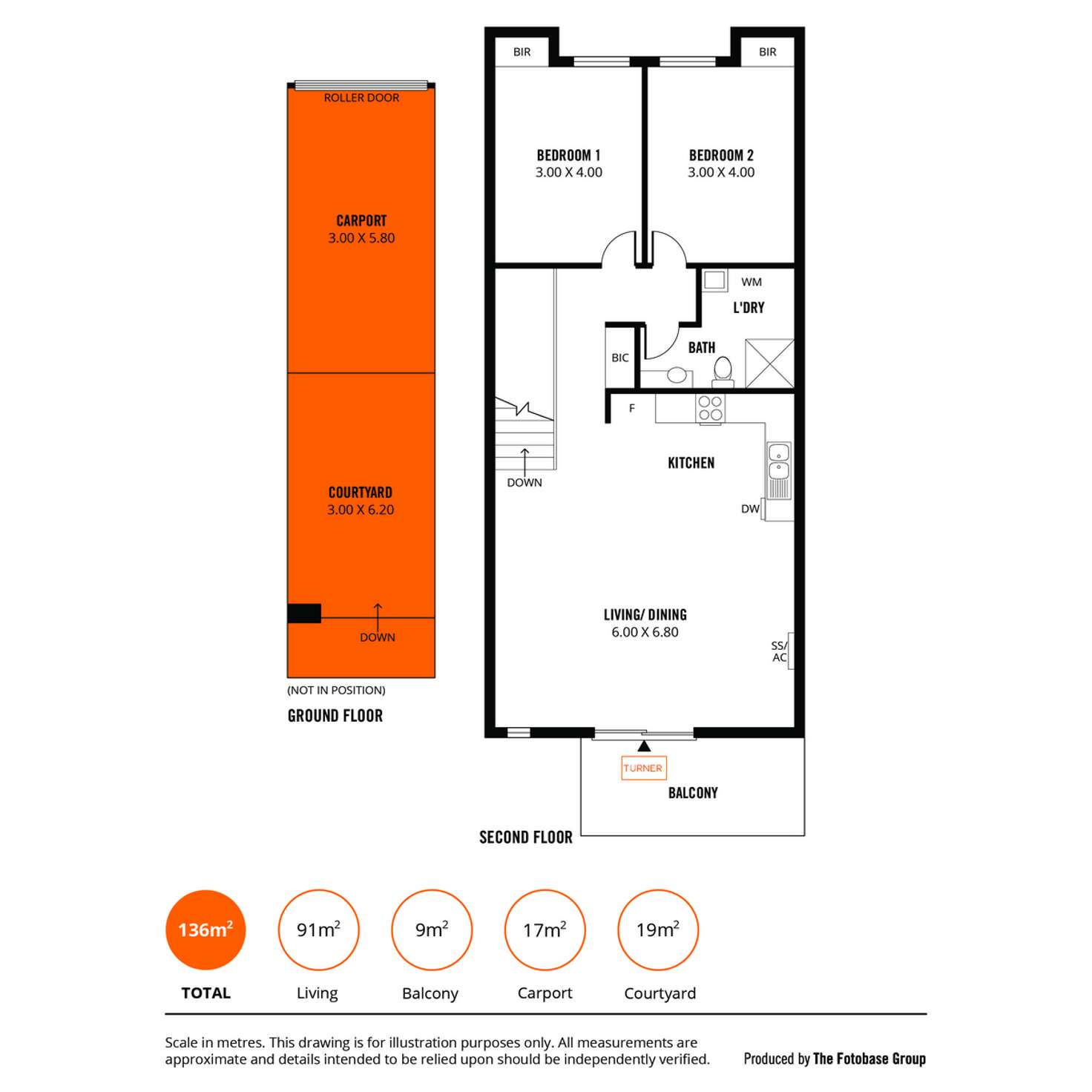 Floorplan of Homely townhouse listing, 2/236 Newton Boulevard, Munno Para SA 5115