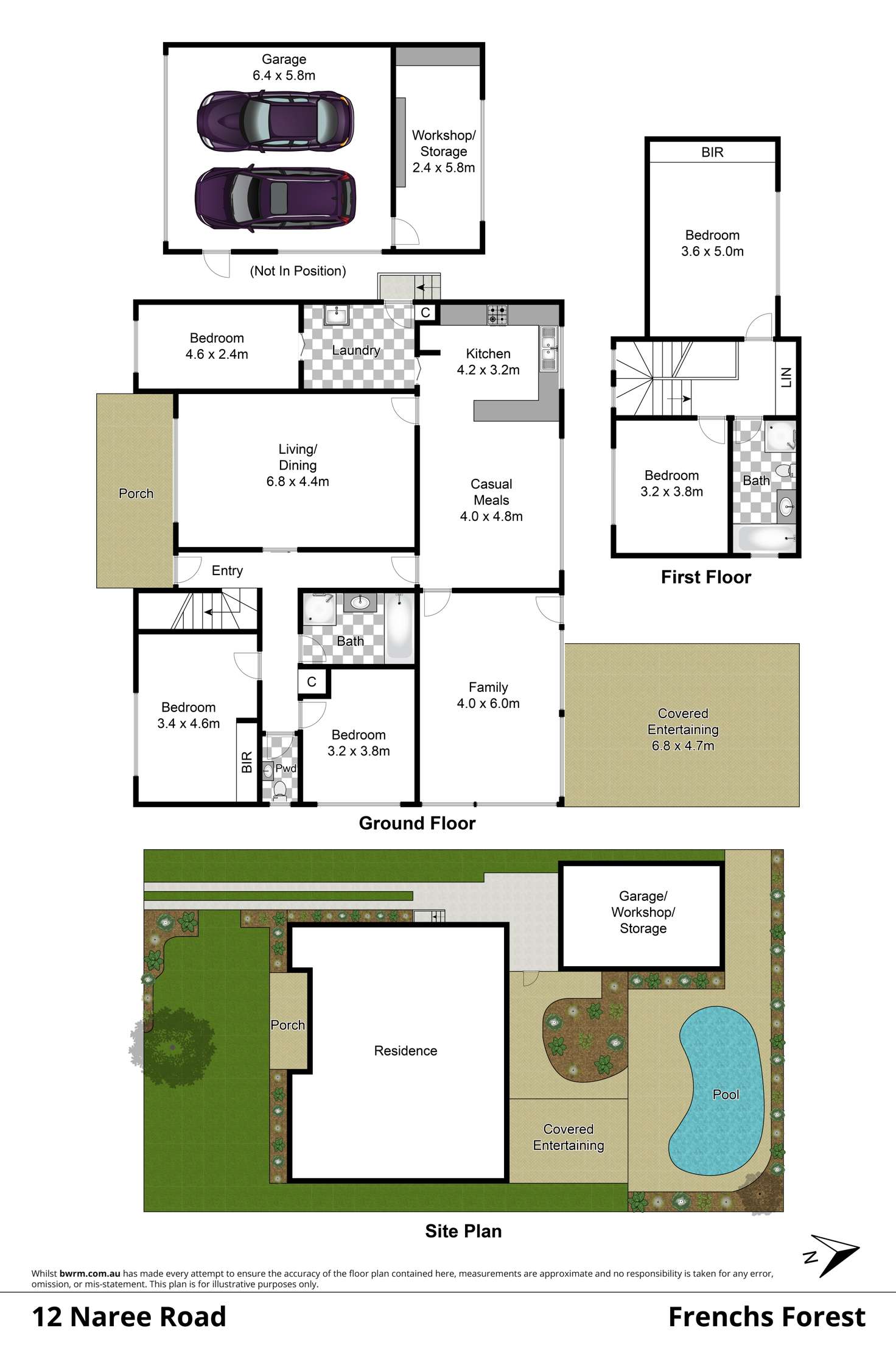 Floorplan of Homely house listing, 12 Naree Road, Frenchs Forest NSW 2086