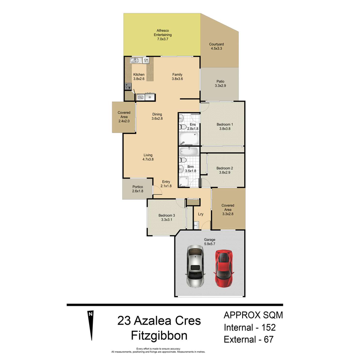 Floorplan of Homely house listing, 23 Azalea Crescent, Fitzgibbon QLD 4018