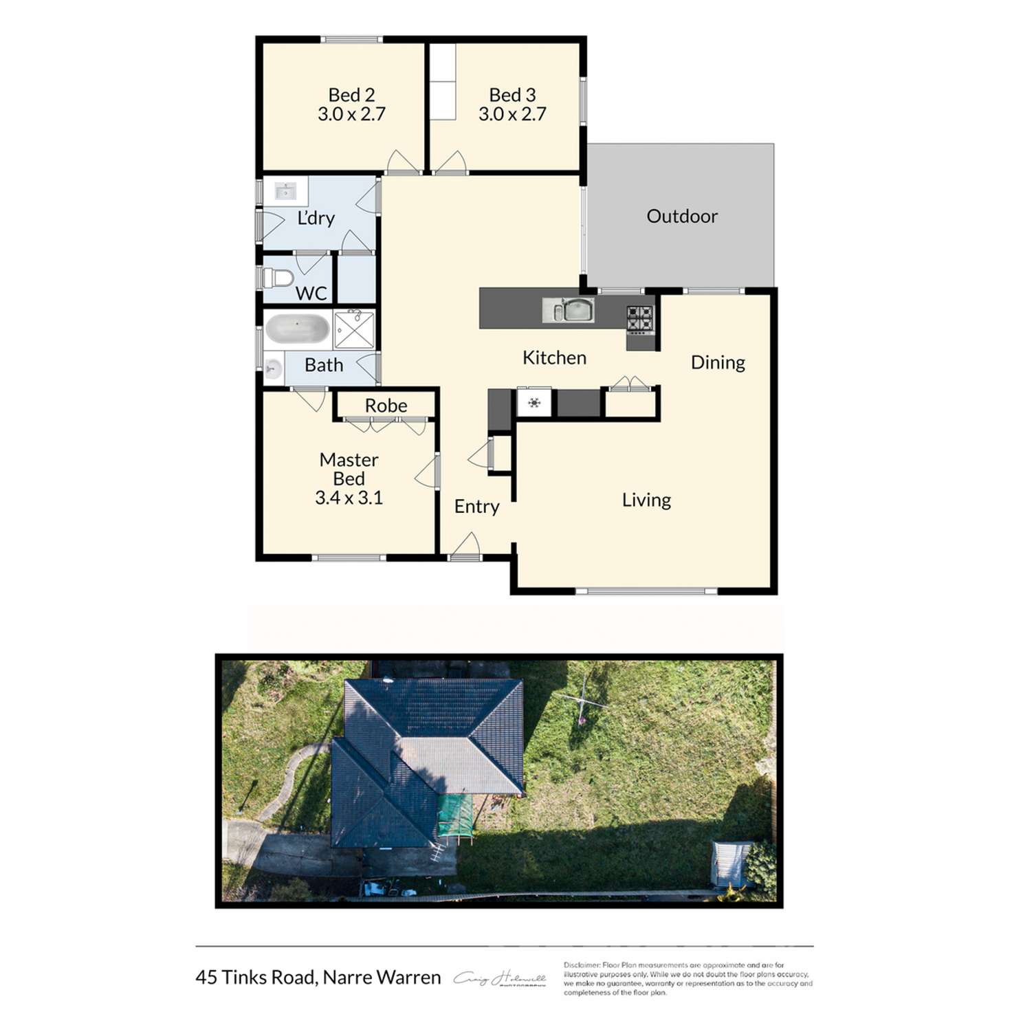 Floorplan of Homely house listing, 45 Tinks Road, Narre Warren VIC 3805