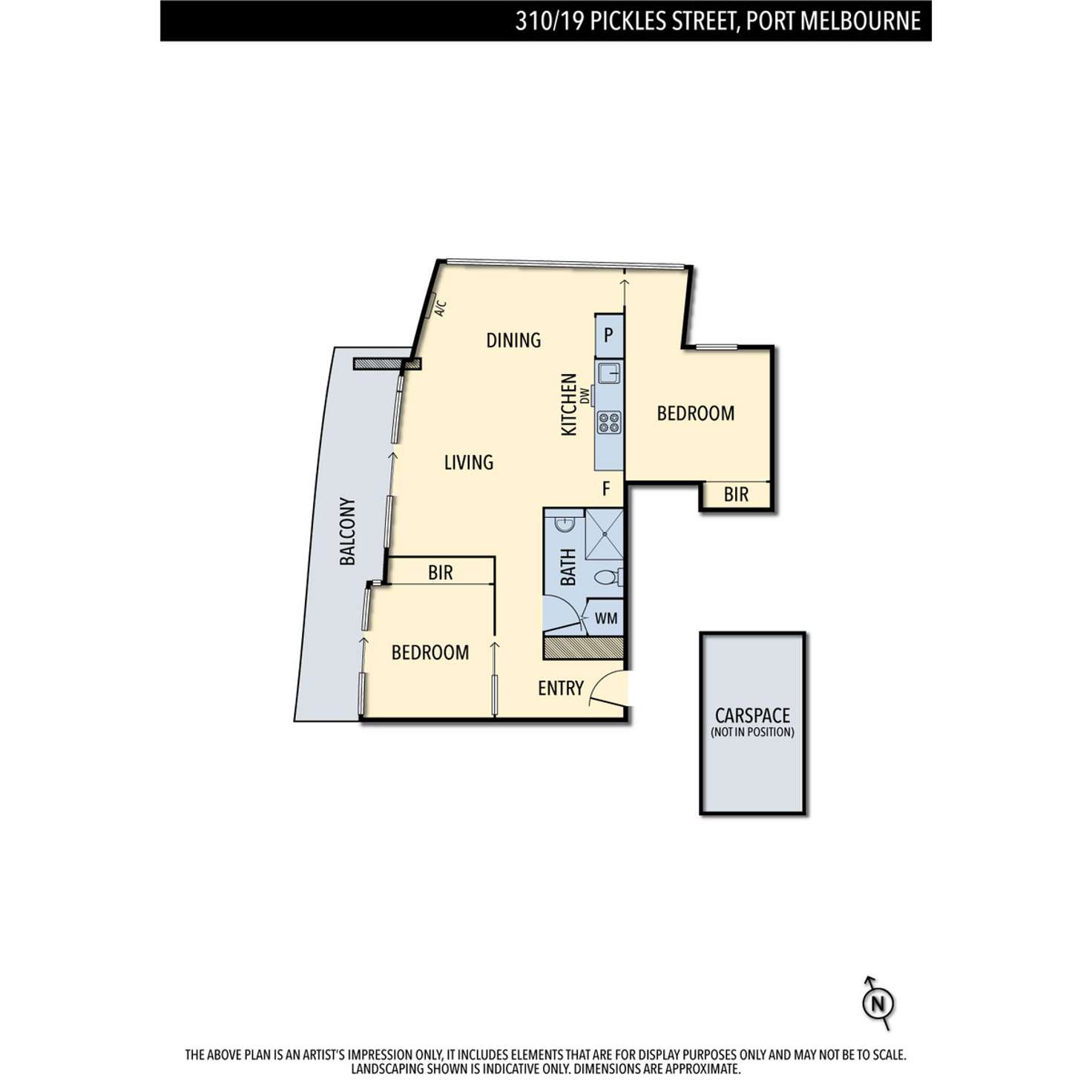 Floorplan of Homely apartment listing, 310/19 Pickles Street, Port Melbourne VIC 3207