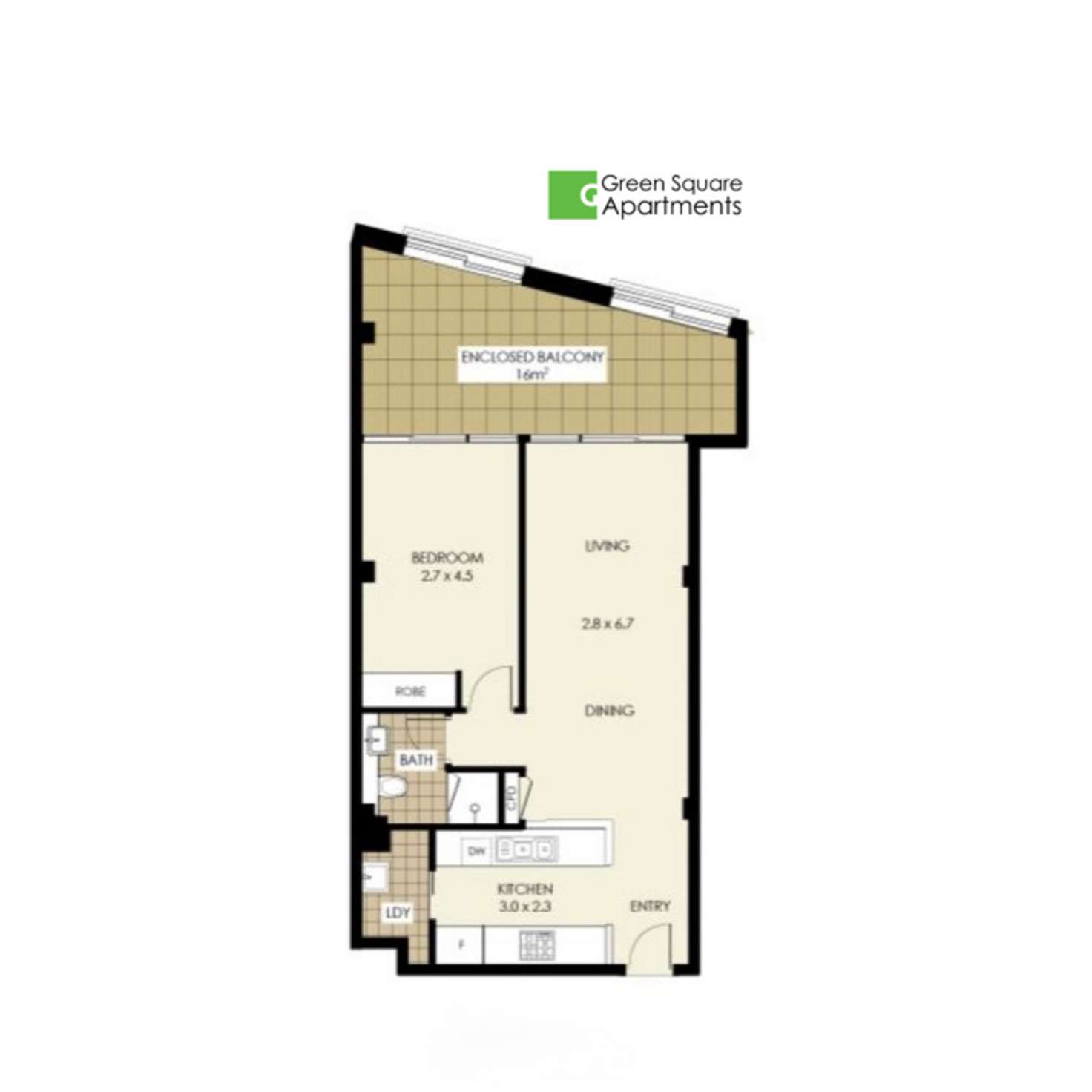 Floorplan of Homely apartment listing, 36/1 Wiley Street, Chippendale NSW 2008