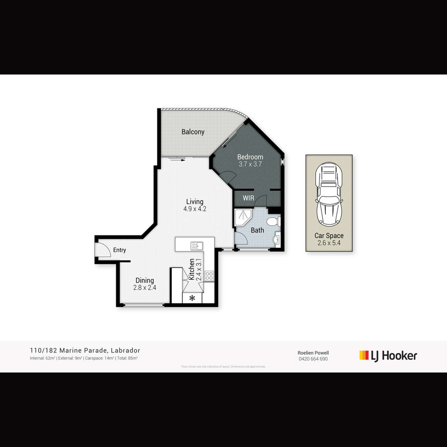 Floorplan of Homely unit listing, 1110/182 Marine Parade, Labrador QLD 4215