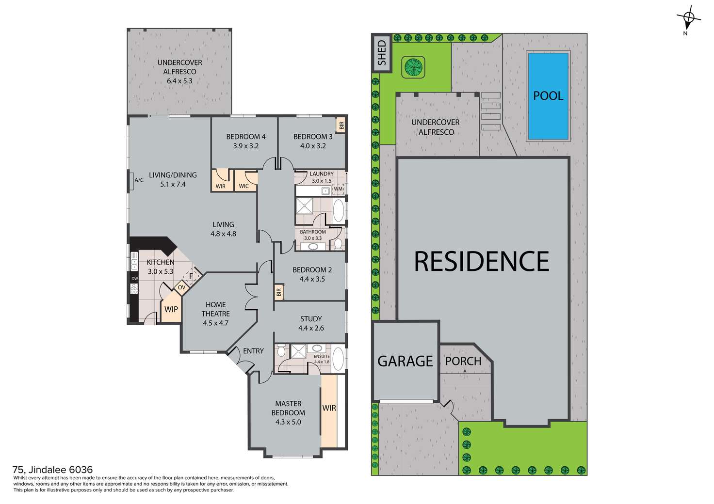 Floorplan of Homely house listing, 75 Jindalee Boulevard, Jindalee WA 6036