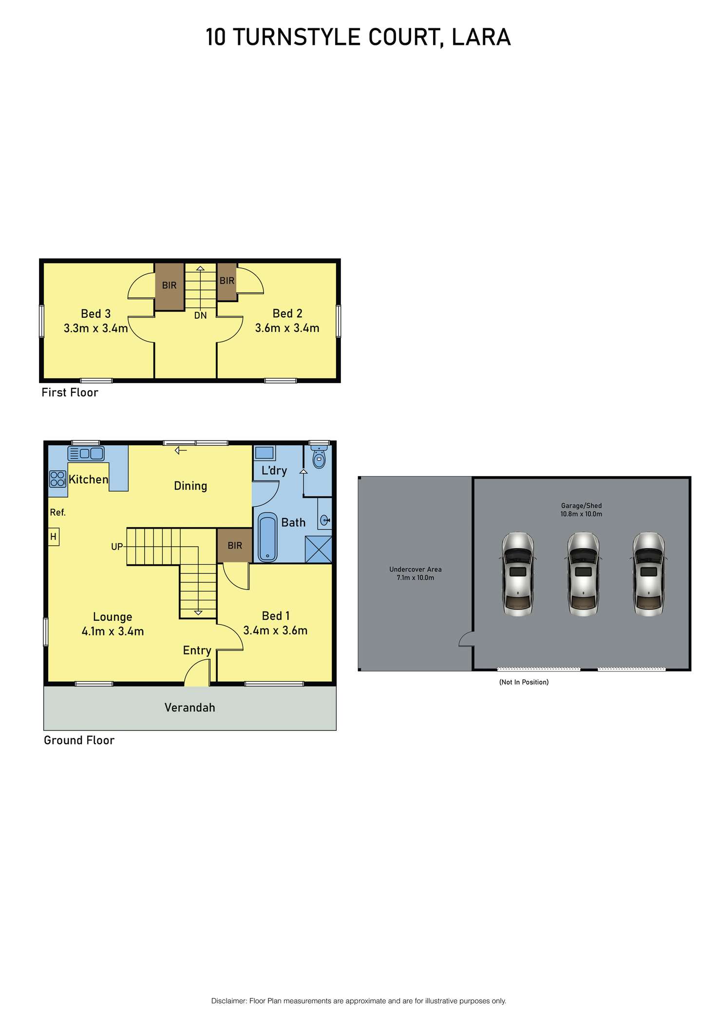 Floorplan of Homely house listing, 10 Turnstyle Court, Lara VIC 3212