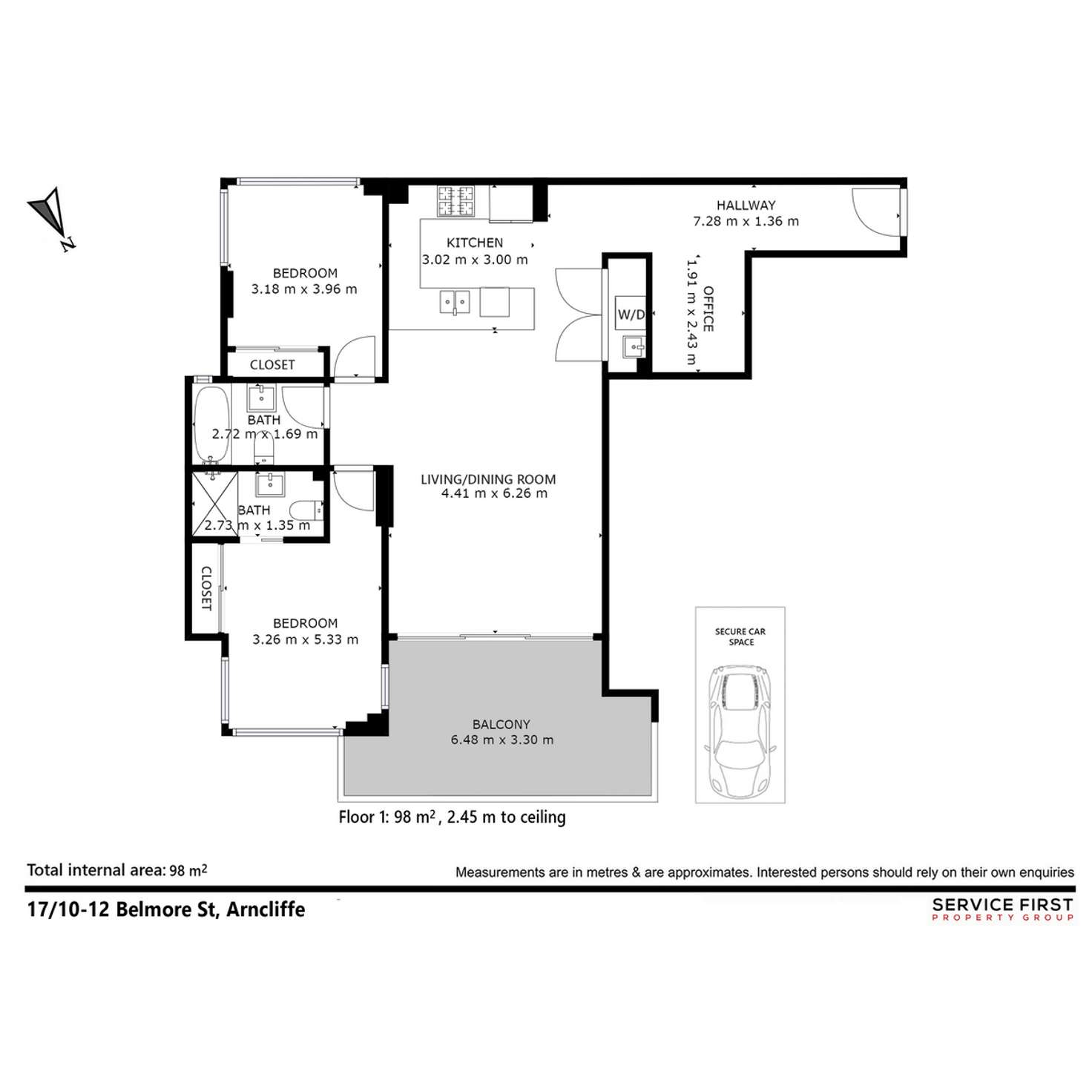 Floorplan of Homely apartment listing, 17/10-12 Belmore Street, Arncliffe NSW 2205
