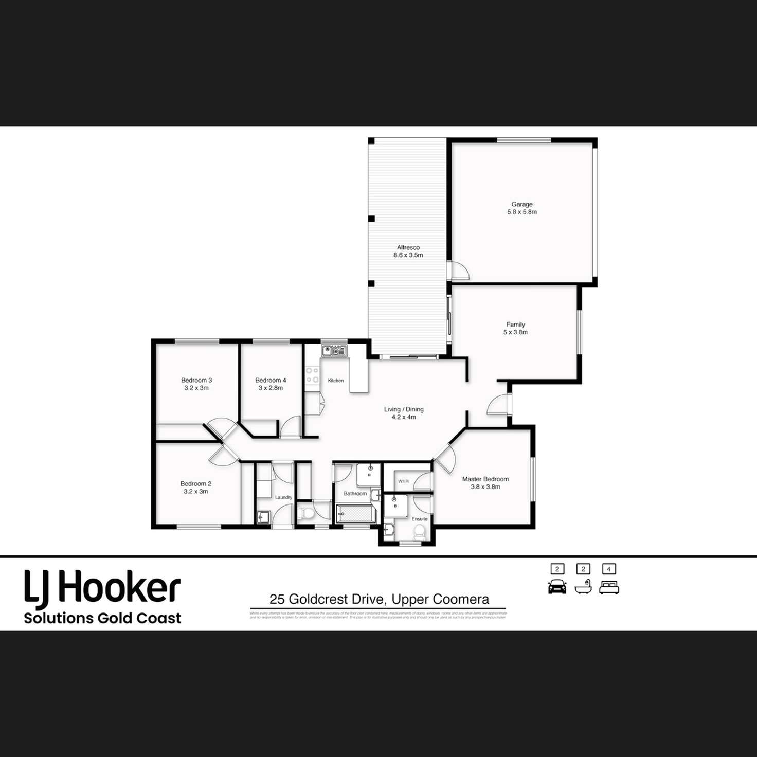 Floorplan of Homely house listing, 25 Goldcrest Drive, Upper Coomera QLD 4209