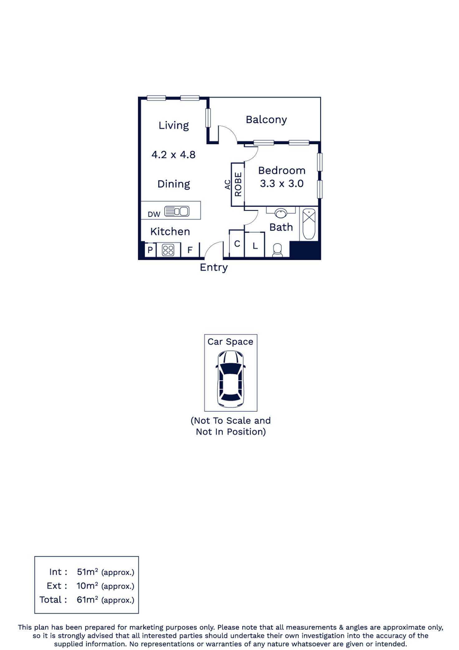 Floorplan of Homely apartment listing, 5/80 Henry Street, Kensington VIC 3031
