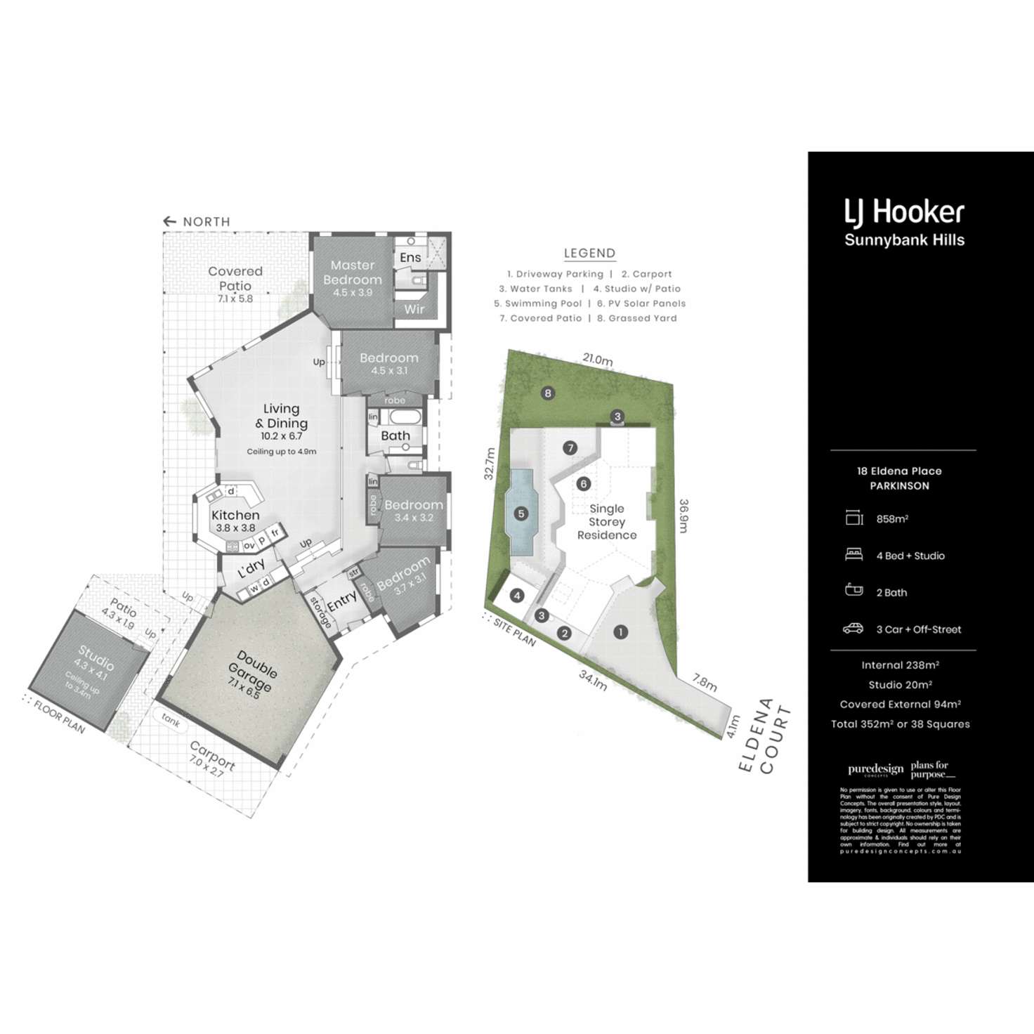 Floorplan of Homely house listing, 18 Eldena Place, Parkinson QLD 4115