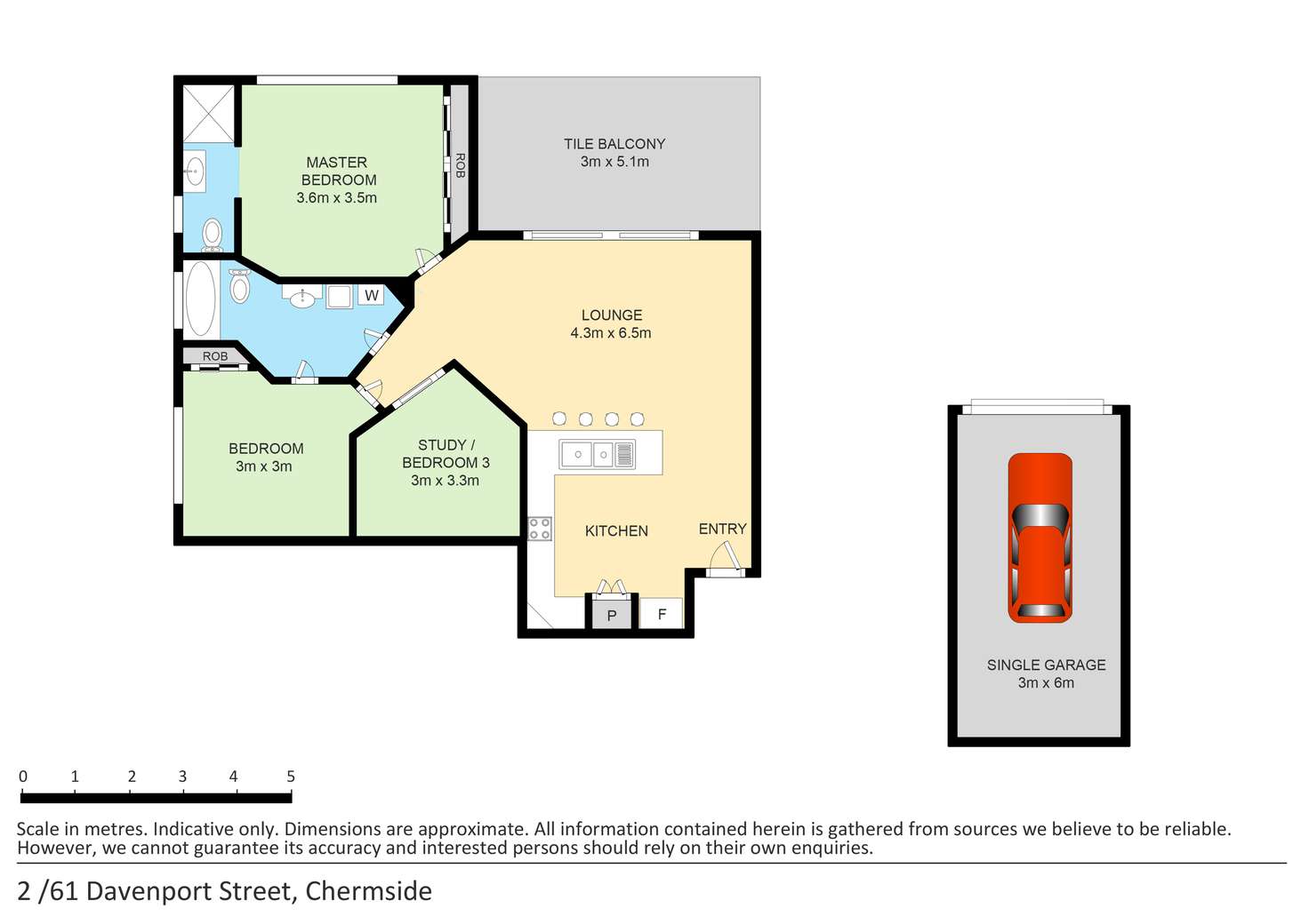 Floorplan of Homely unit listing, 2/61 Davenport Street, Chermside QLD 4032