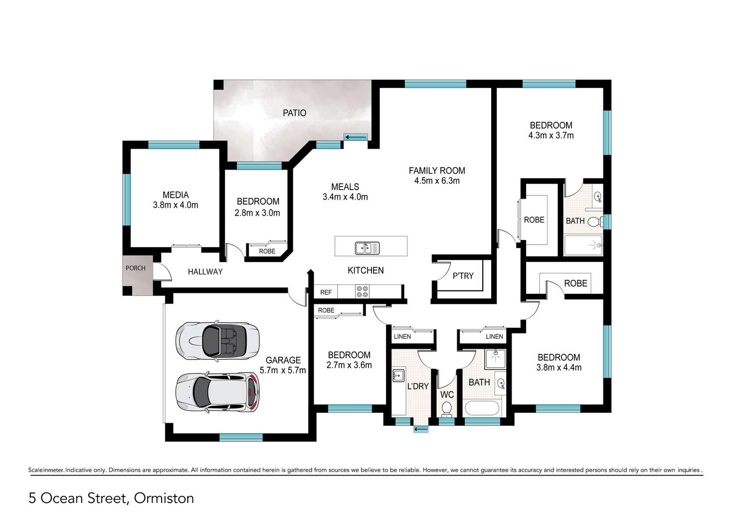 Floorplan of Homely house listing, 5 Ocean Street, Cleveland QLD 4163