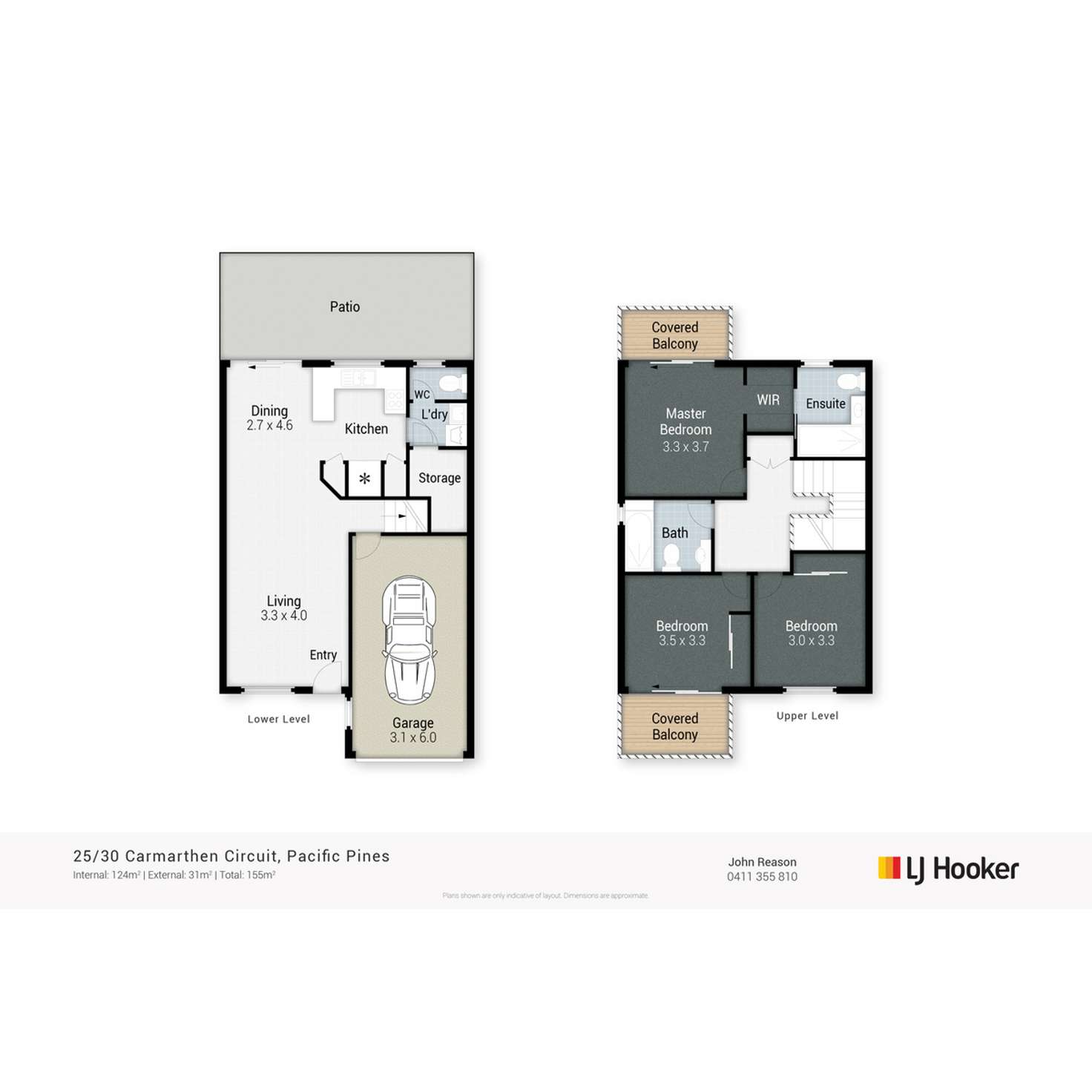 Floorplan of Homely townhouse listing, 25/30 Carmarthen Circuit, Pacific Pines QLD 4211