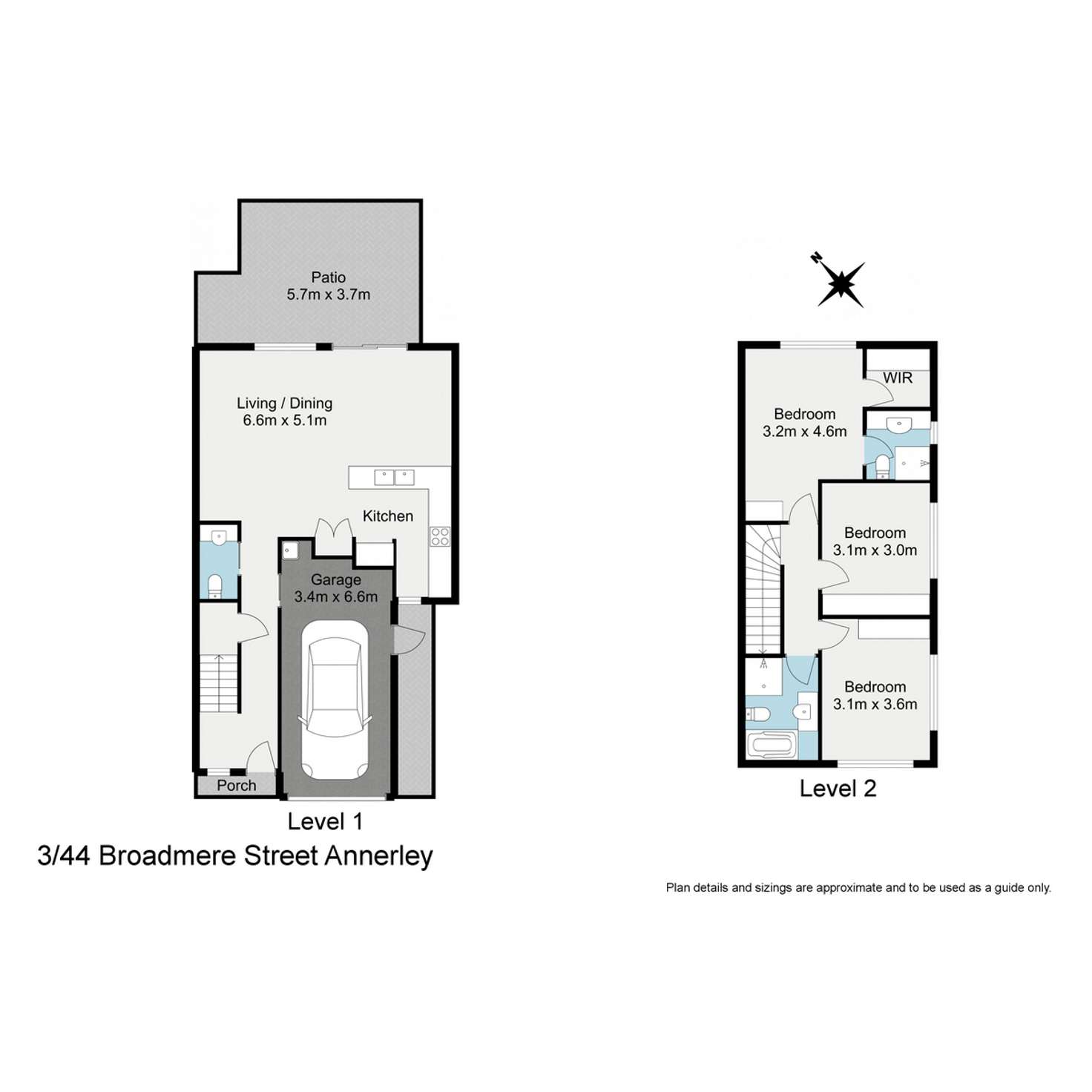 Floorplan of Homely townhouse listing, 3/44 Broadmere Street, Annerley QLD 4103