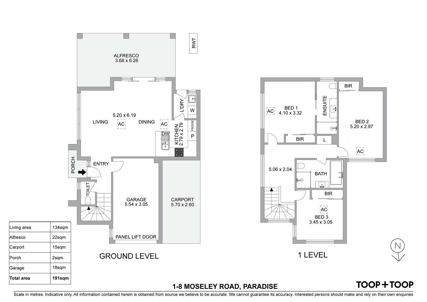 Floorplan of Homely townhouse listing, 1/8 Moseley Road, Paradise SA 5075