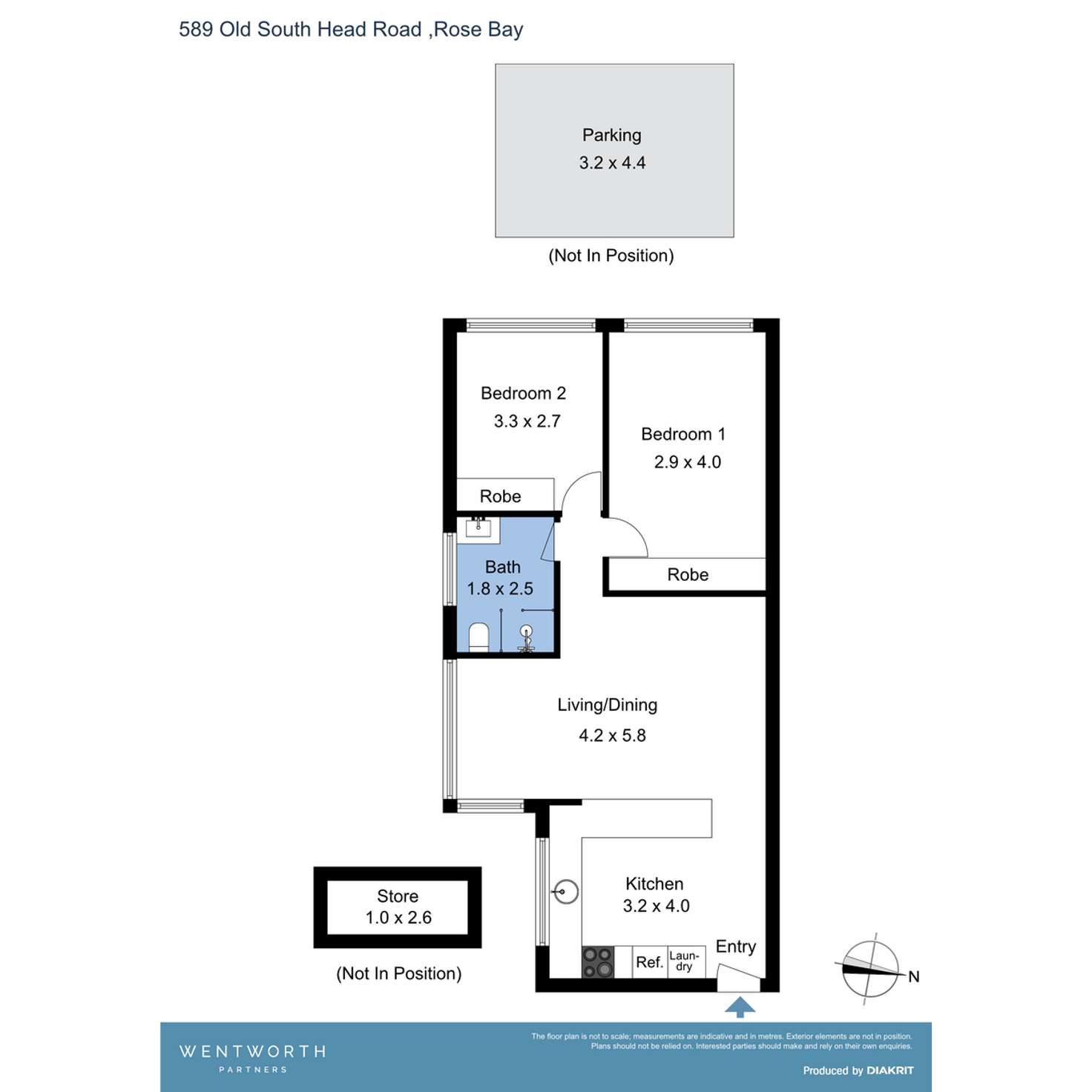 Floorplan of Homely apartment listing, 1/589 Old South Head Road, Rose Bay NSW 2029