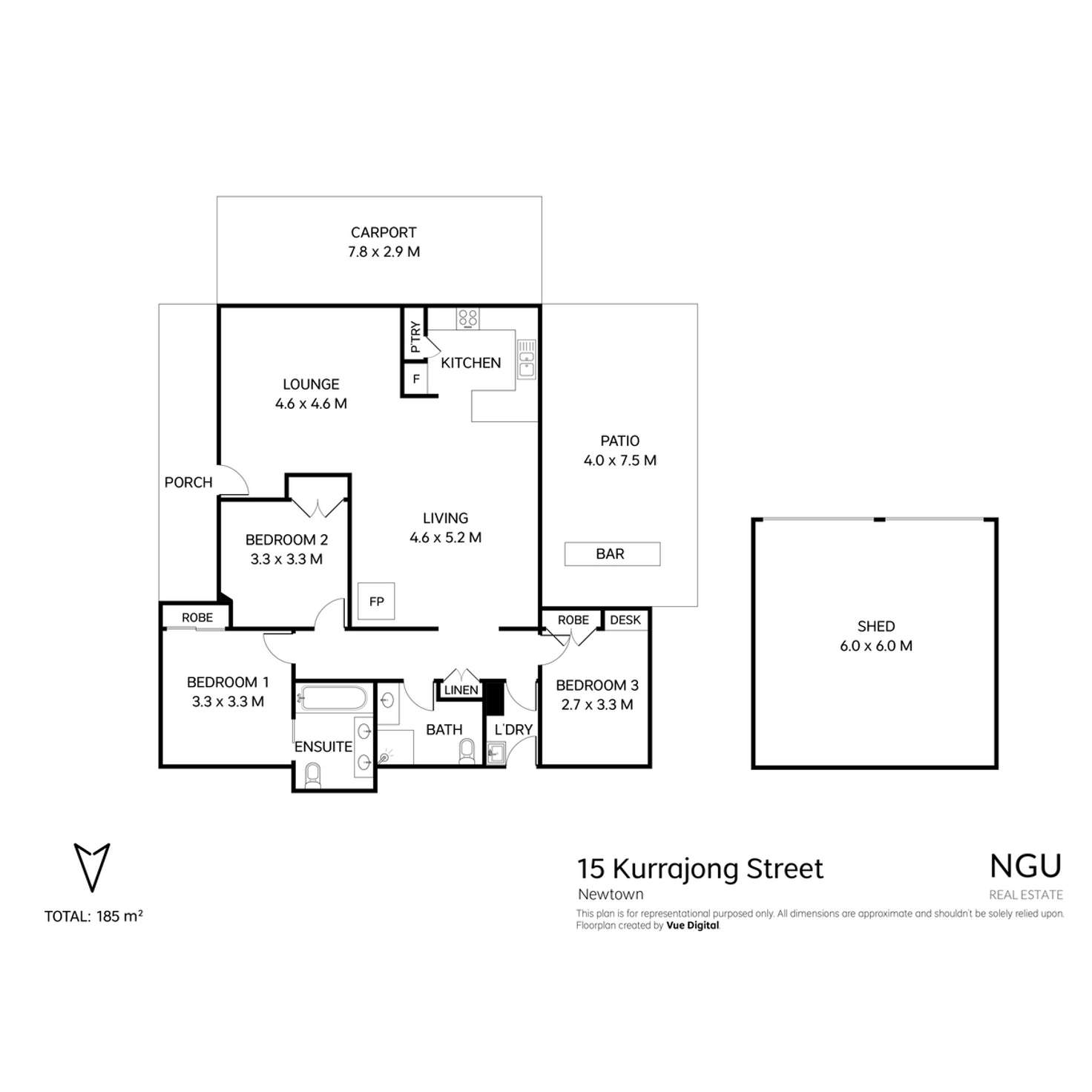 Floorplan of Homely house listing, 15 Kurrajong Street, Newtown QLD 4350