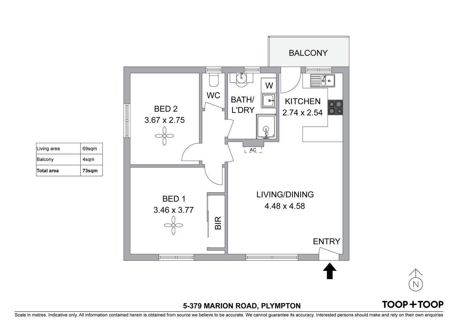 Floorplan of Homely unit listing, 5/379 Marion Road, Plympton SA 5038