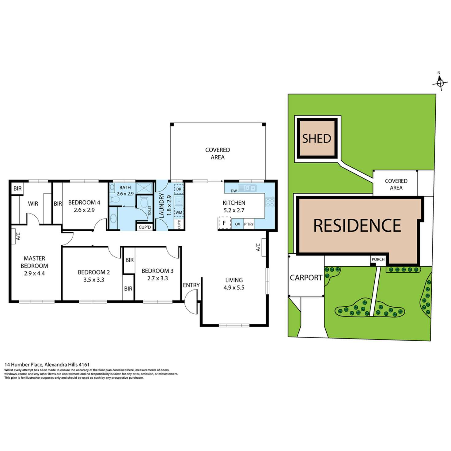 Floorplan of Homely house listing, 14 Humber Place, Alexandra Hills QLD 4161