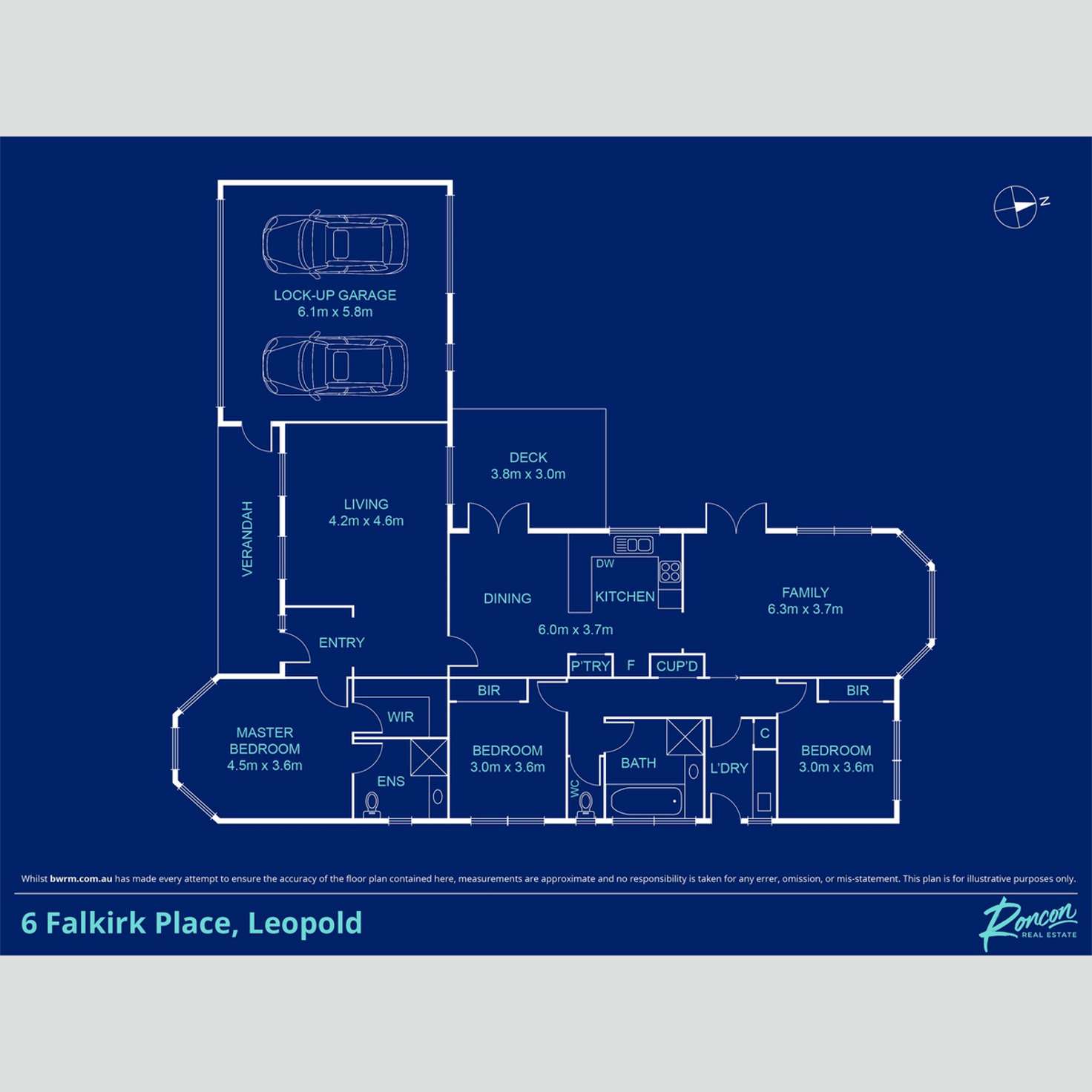 Floorplan of Homely house listing, 6 Falkirk Place, Leopold VIC 3224