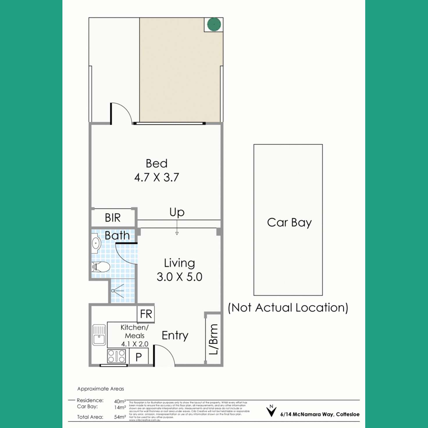 Floorplan of Homely apartment listing, 6/14 McNamara Way, Cottesloe WA 6011
