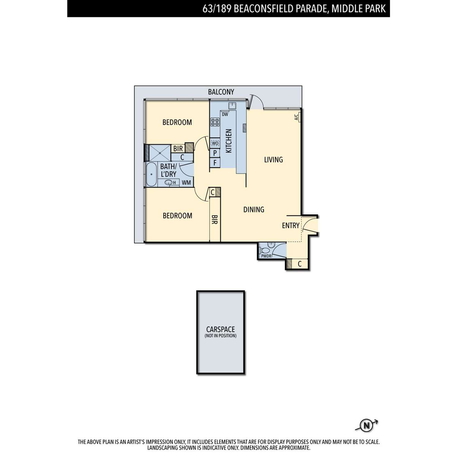 Floorplan of Homely apartment listing, 63/189 Beaconsfield Parade, Middle Park VIC 3206