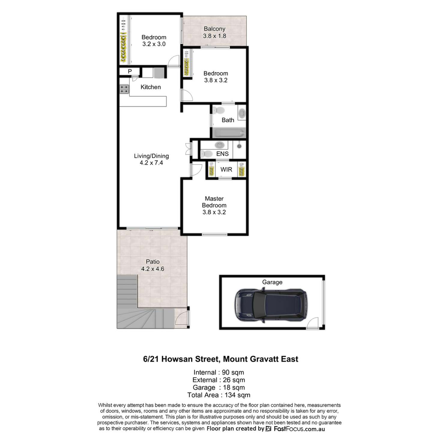 Floorplan of Homely unit listing, 6/21 Howsan Street, Mount Gravatt East QLD 4122
