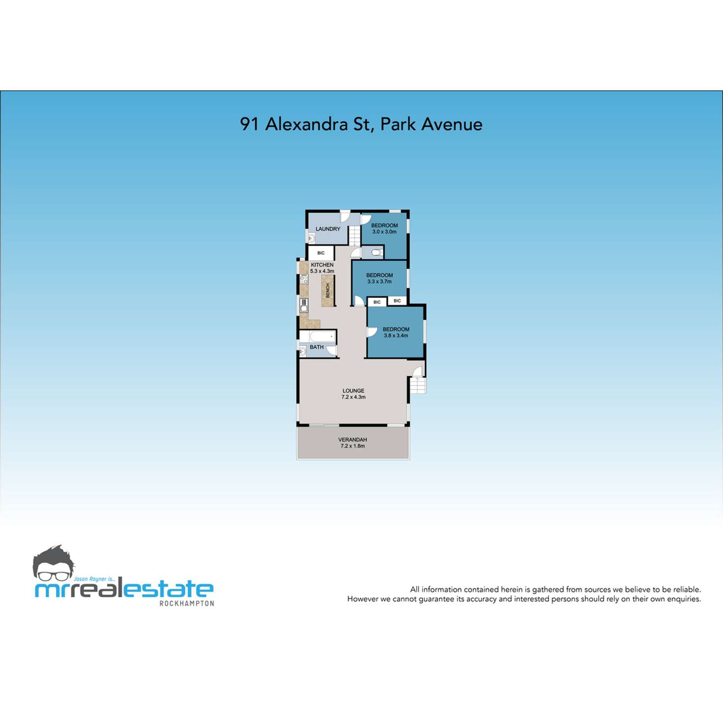 Floorplan of Homely house listing, 91 Alexandra Street, Park Avenue QLD 4701