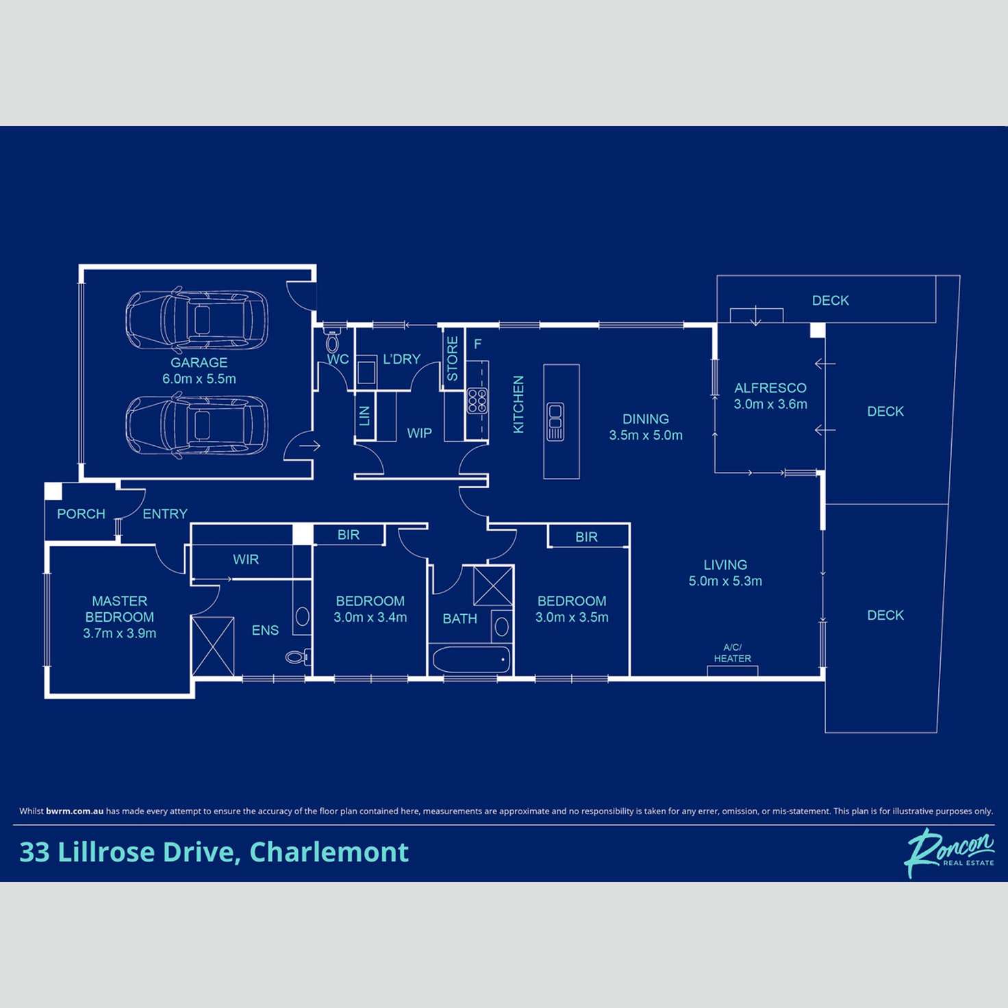 Floorplan of Homely house listing, 33 Lillrose Drive, Charlemont VIC 3217