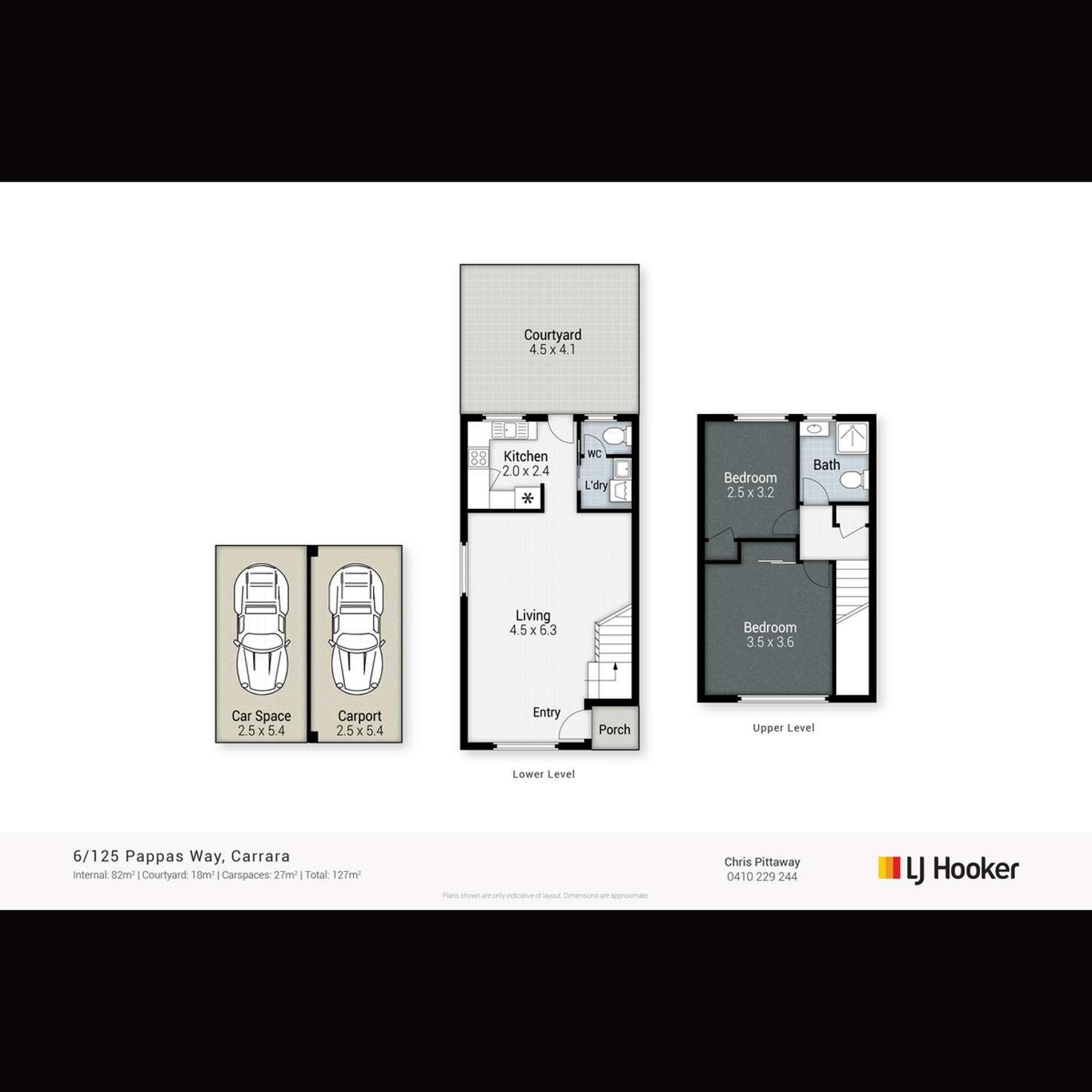 Floorplan of Homely townhouse listing, 6/125 Pappas Way, Carrara QLD 4211