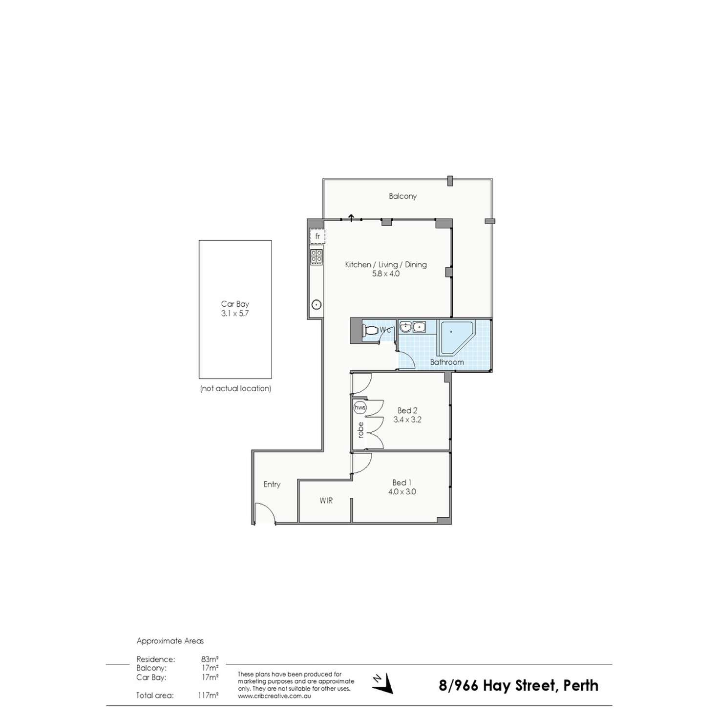 Floorplan of Homely apartment listing, 8/996 Hay Street, Perth WA 6000