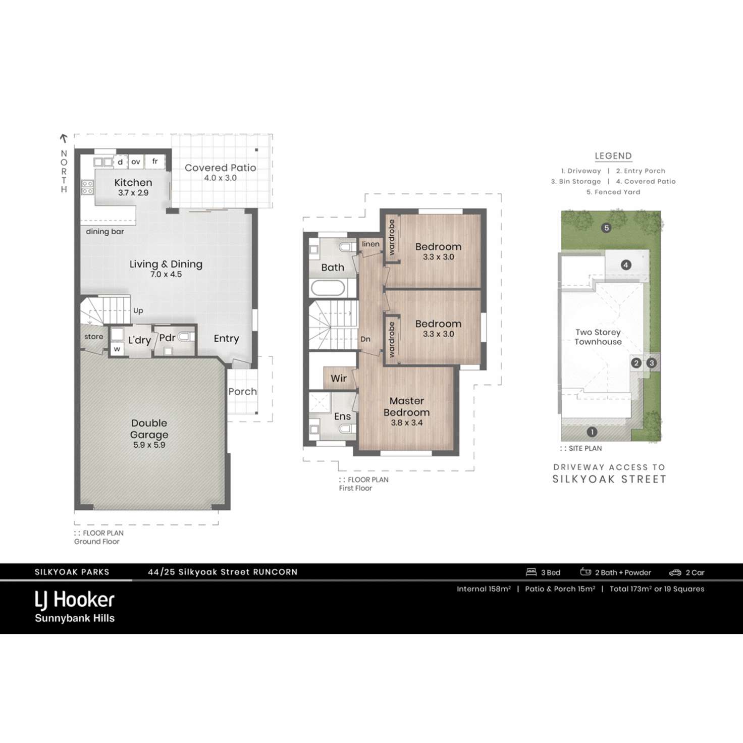 Floorplan of Homely townhouse listing, 44/25 Silkyoak Street, Runcorn QLD 4113