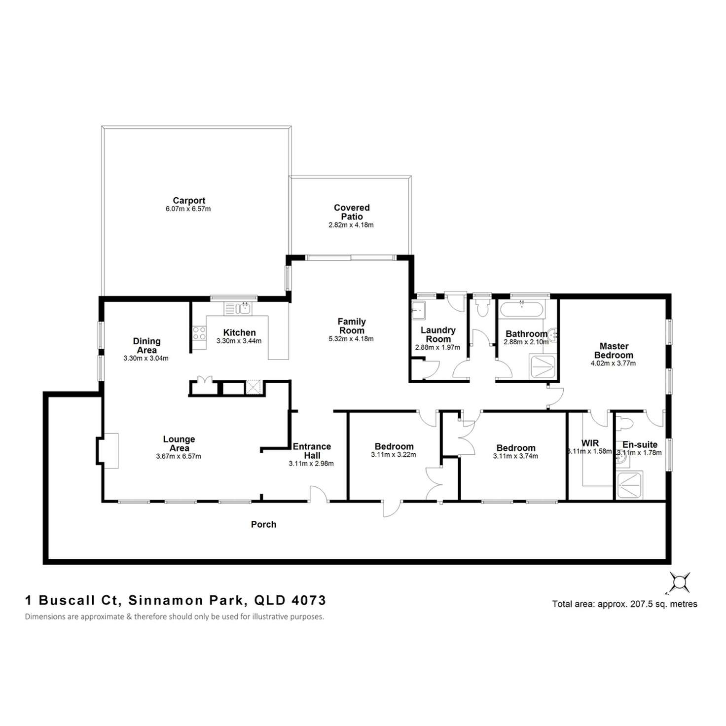 Floorplan of Homely house listing, 1 Buscall Court, Sinnamon Park QLD 4073